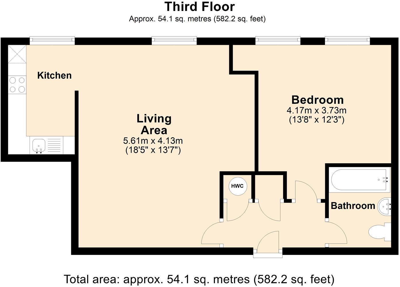 Apartment 311, Quarry Bank Mill, Huddersfield, HD3 4ZW floorplan