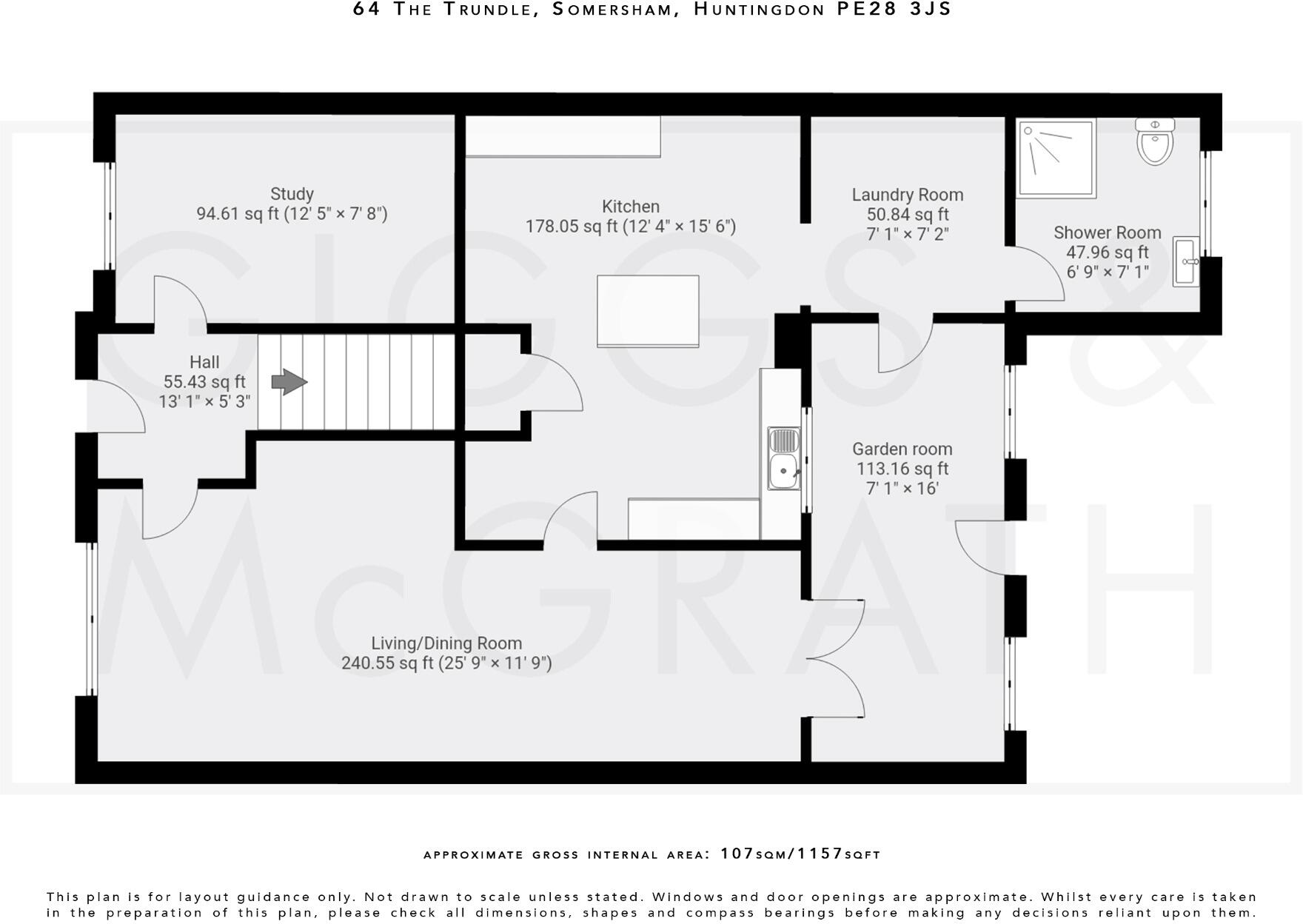 The Trundle, Somersham, Huntingdon, Cambridgeshire, PE28 3JS floorplan