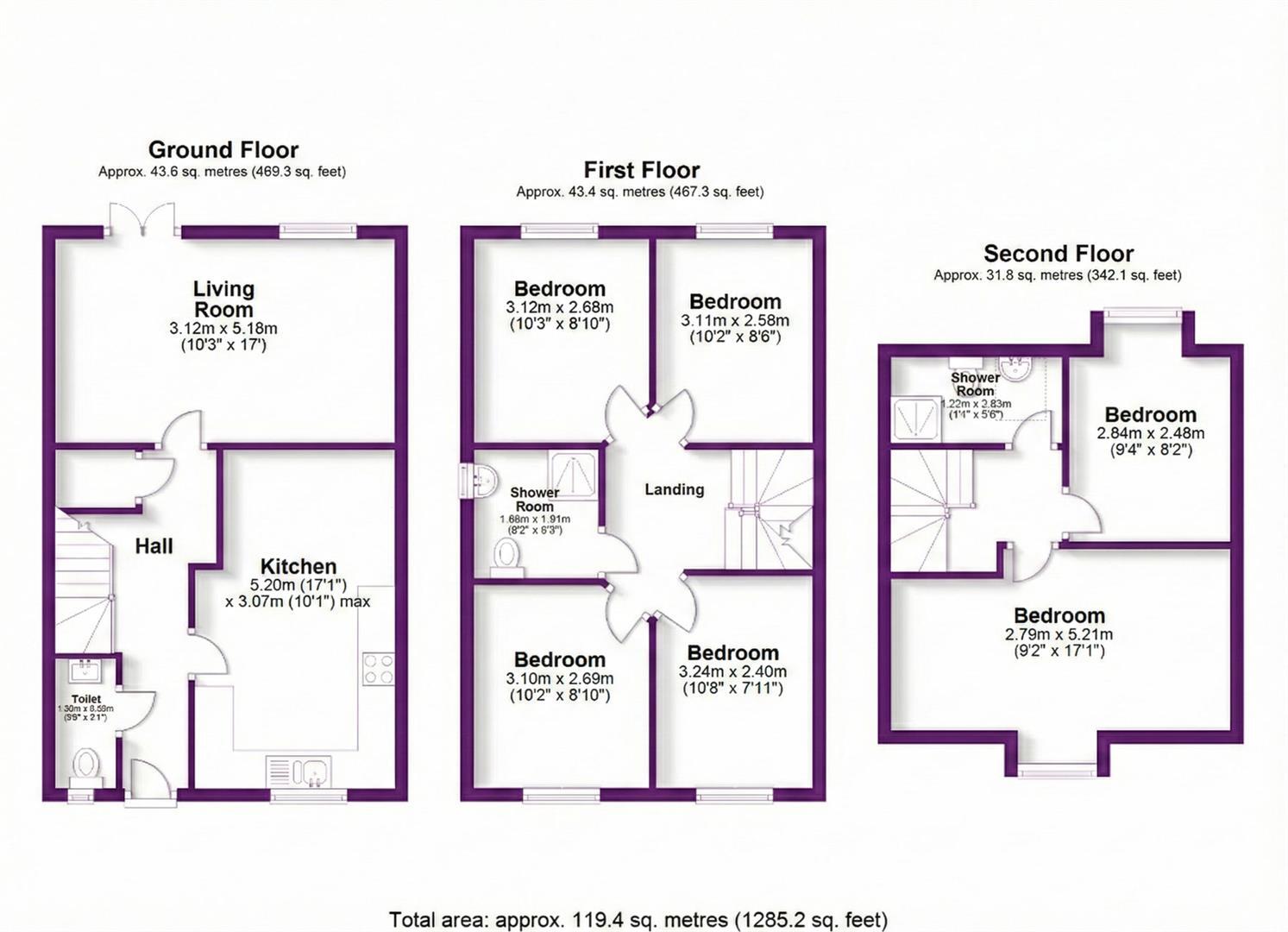 £120pppw City Road, Nottingham floorplan