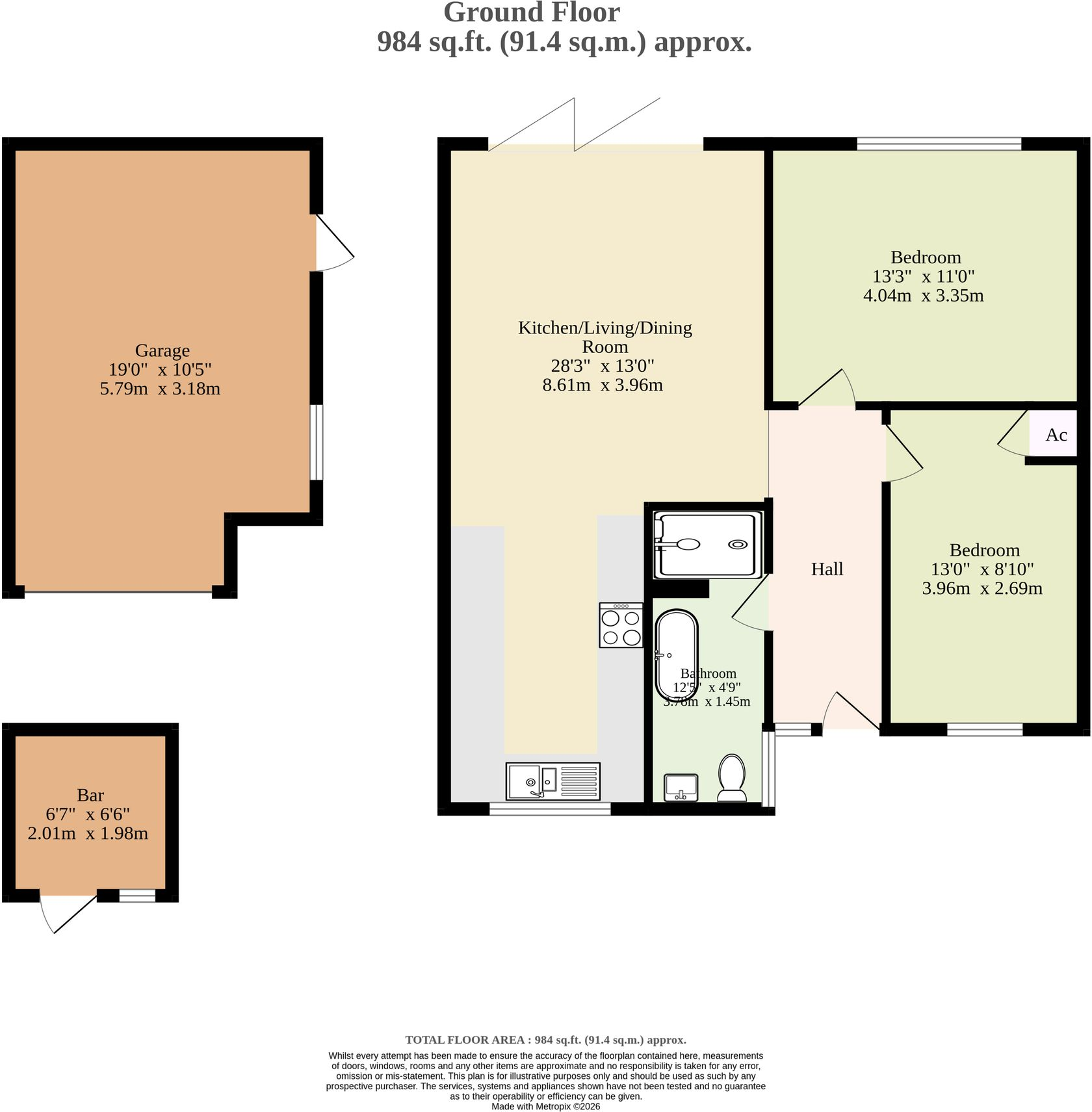 Priory Close, Sporle floorplan