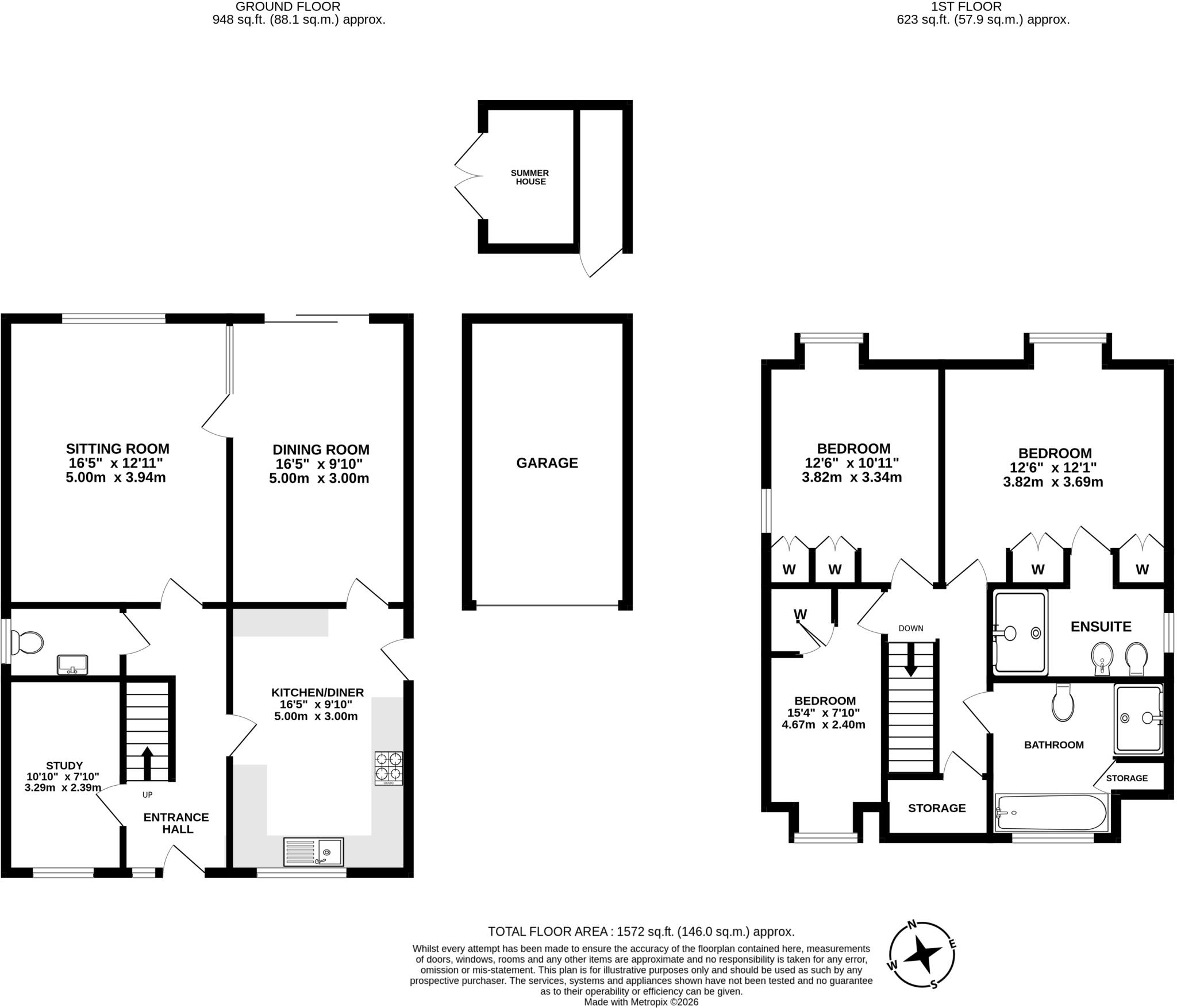 Yule Close, Bricket Wood, St. Albans, Hertfordshire, AL2 floorplan