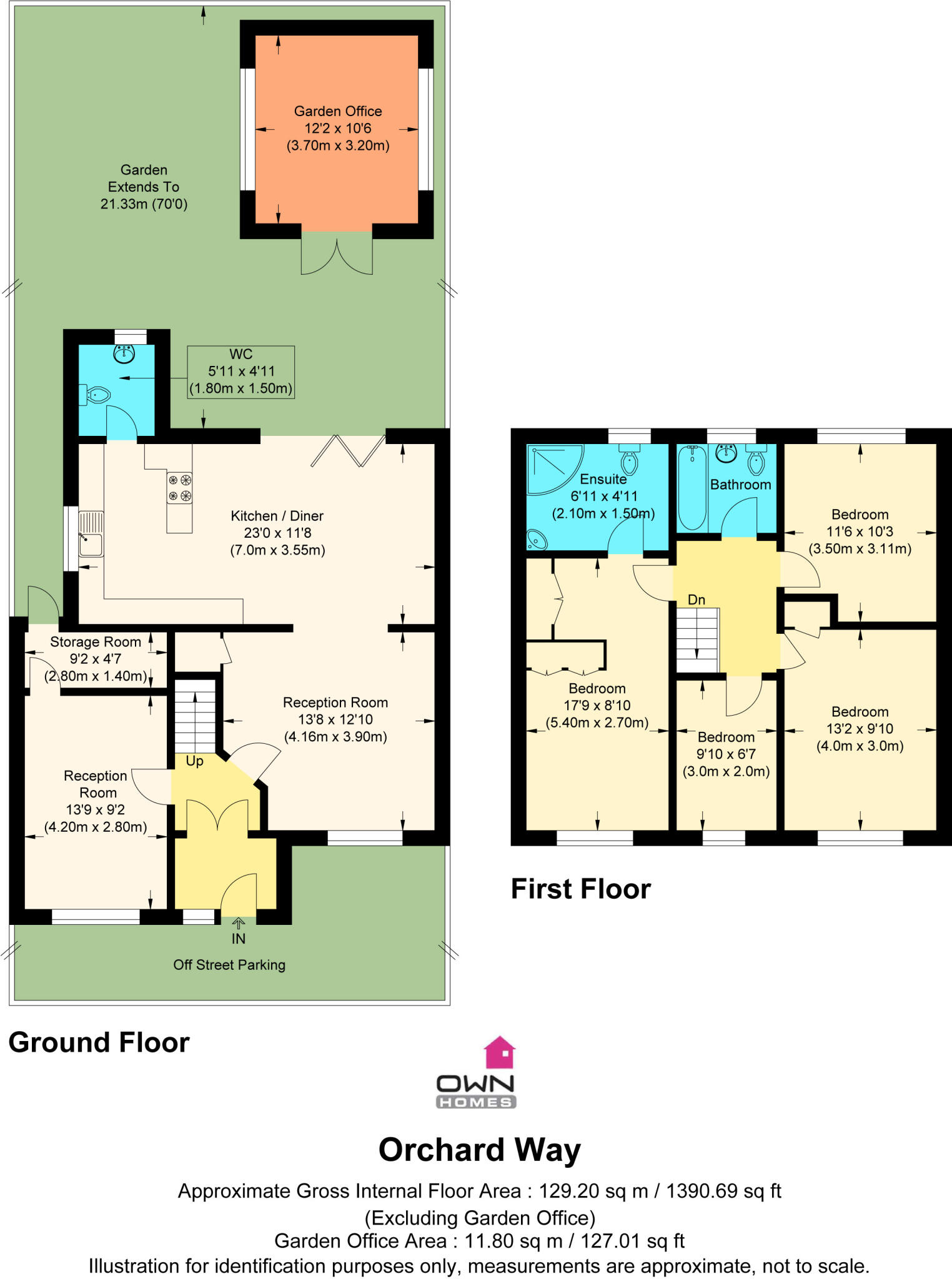 Orchard Way, Knebworth, Hertfordshire floorplan