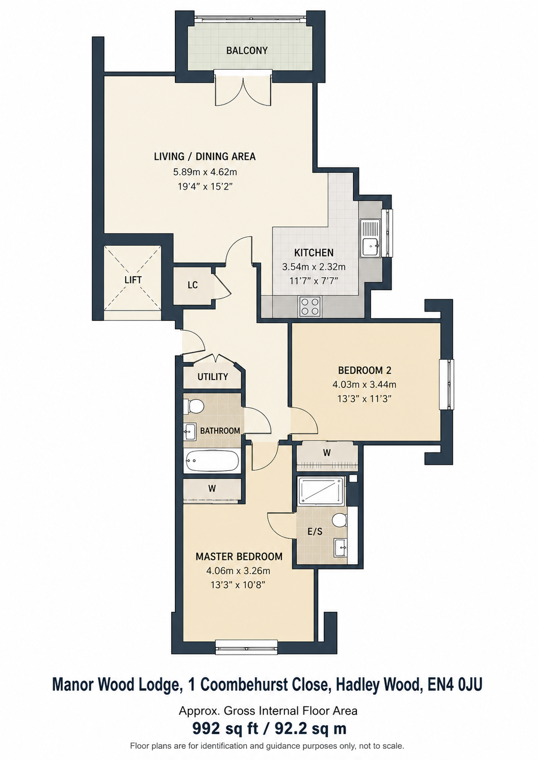 Coombehurst Close, Hadley Wood, EN4 floorplan
