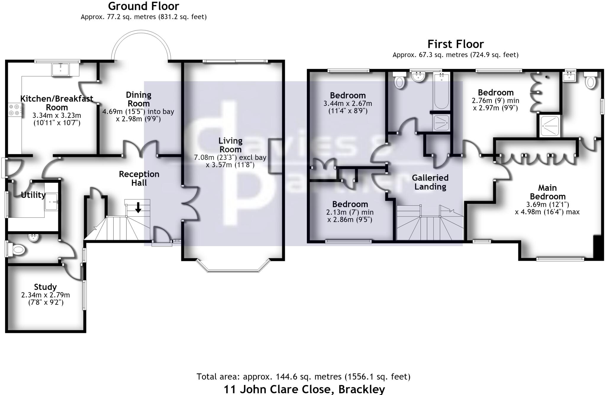 John Clare Close, Brackley floorplan