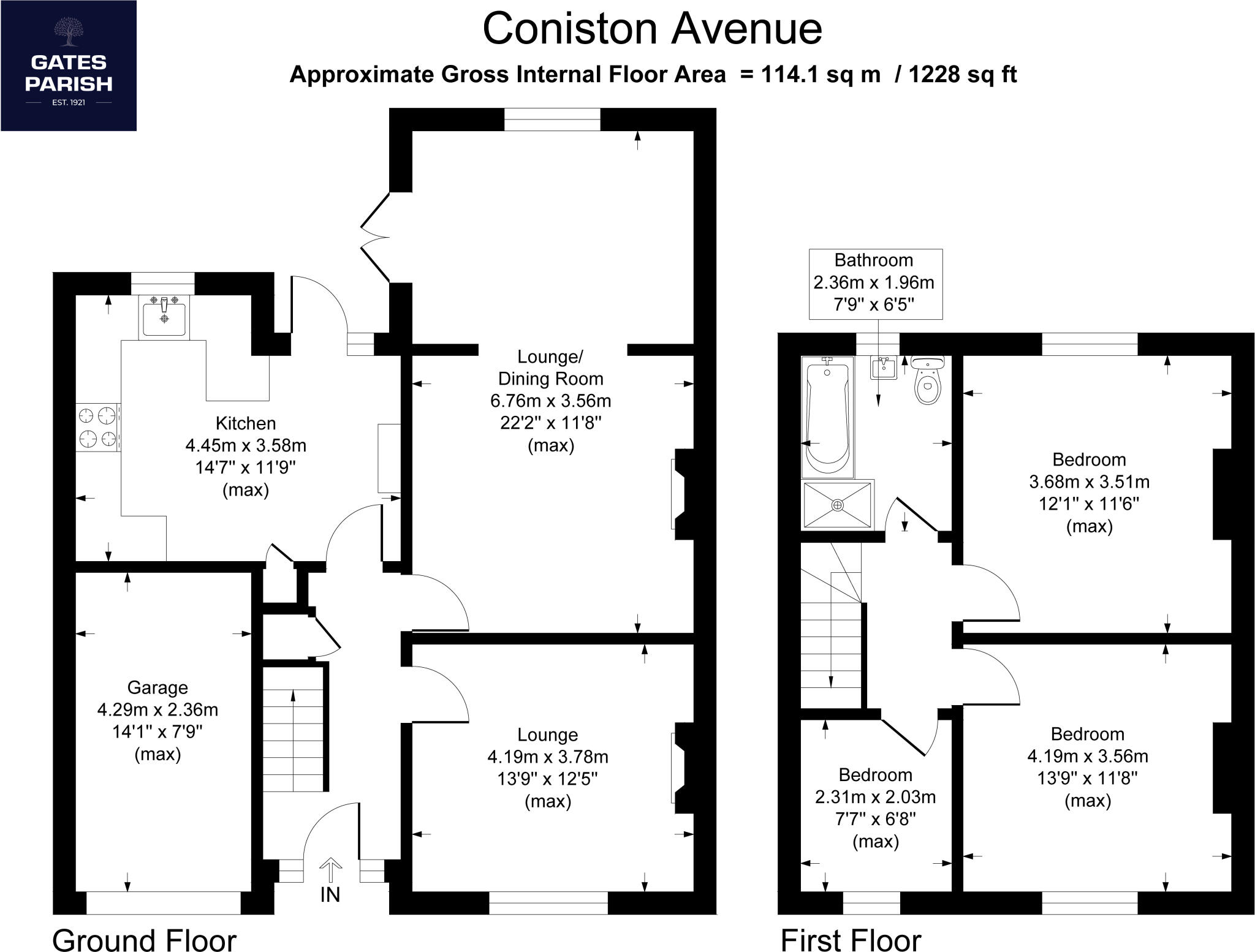 Coniston Avenue, Upminster, RM14 floorplan