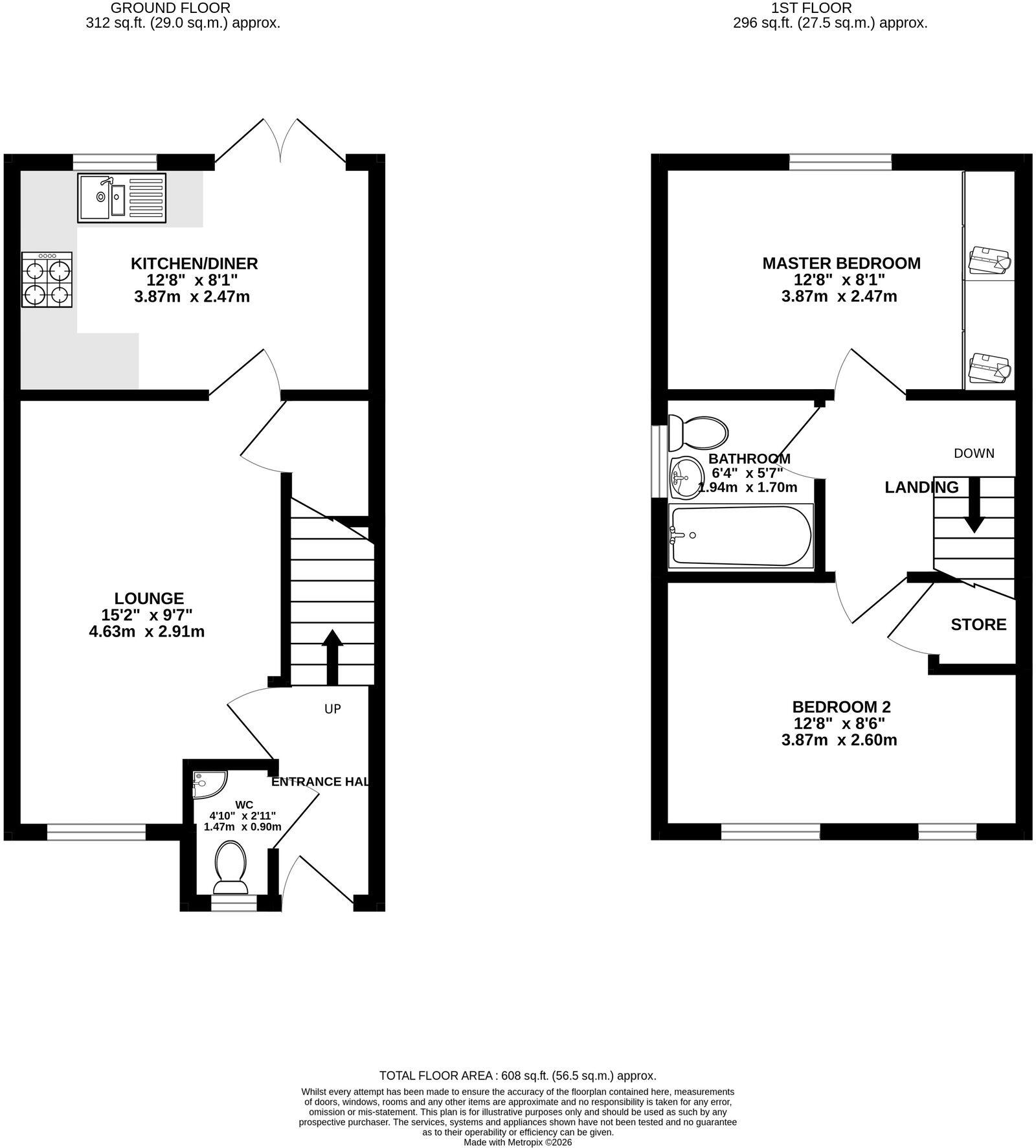 Adkins Close, Burton-On-Trent, DE14 floorplan