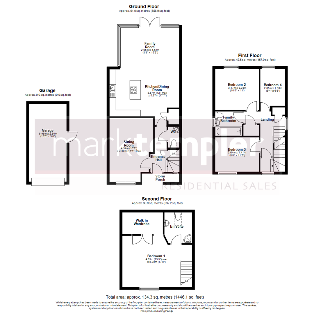 Nearly new family home ideally executive Claverham development floorplan