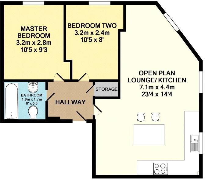 St Philips Court, Hulme, Greater Manchester, M15 floorplan