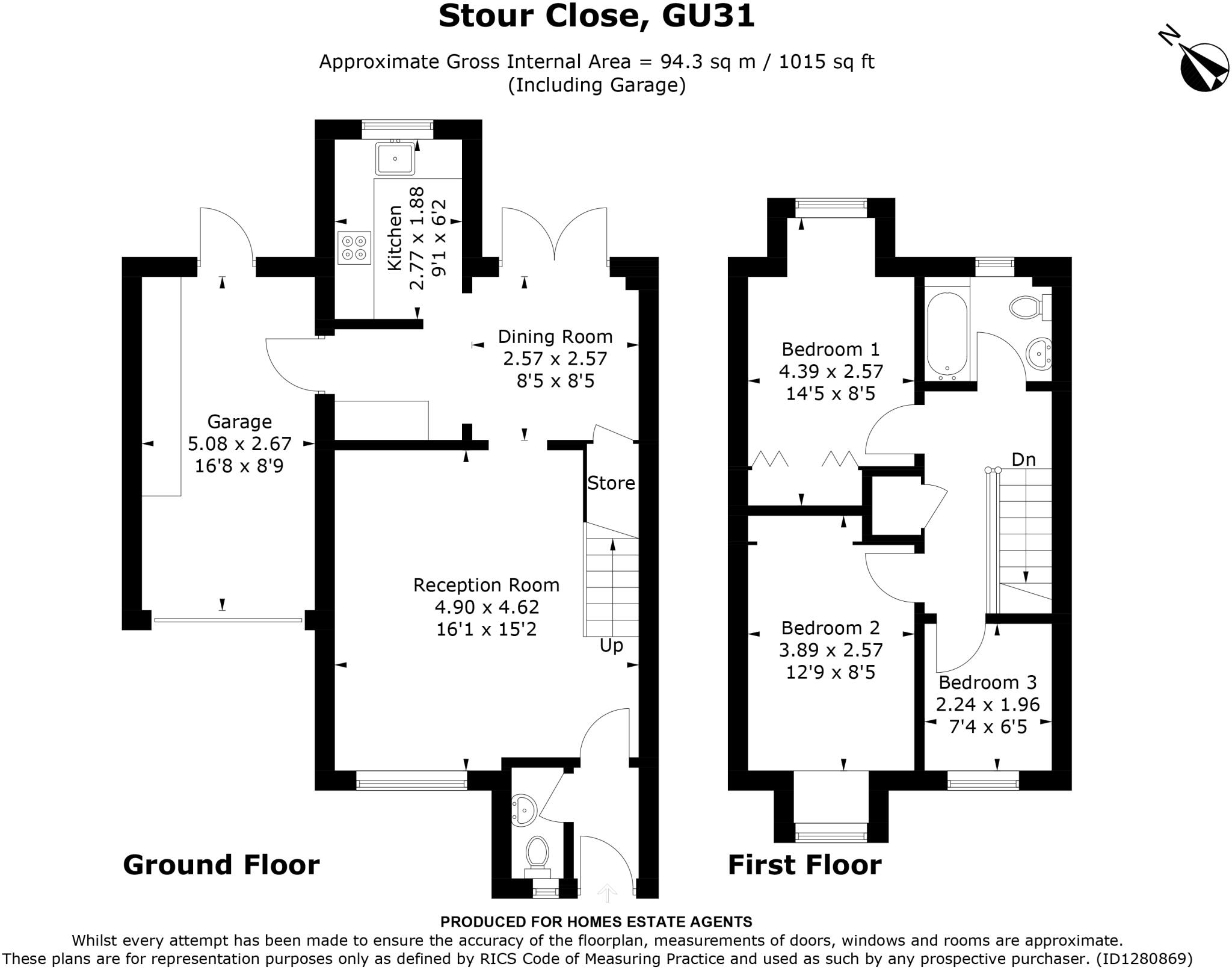 12, Stour Close, Petersfield, Hampshire floorplan