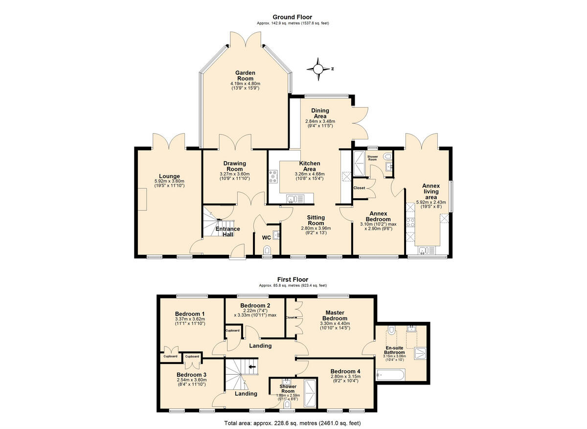 45 Manor Drive, Long Bennington NG23 5GZ floorplan