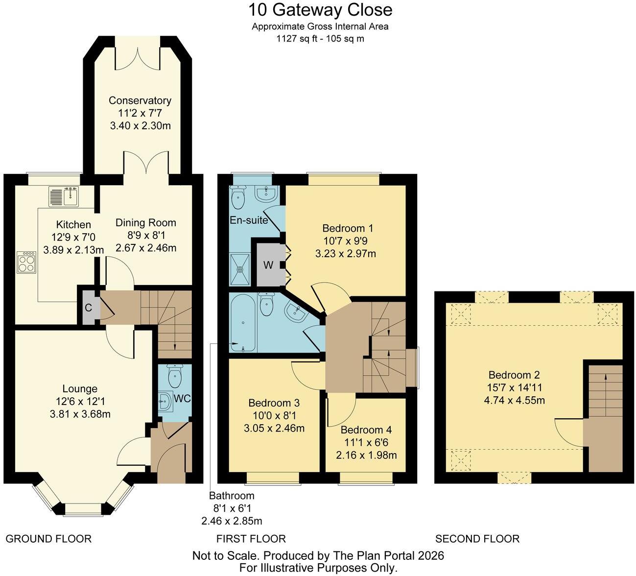 Gateway Close, Wootton, Northampton, NN4 floorplan