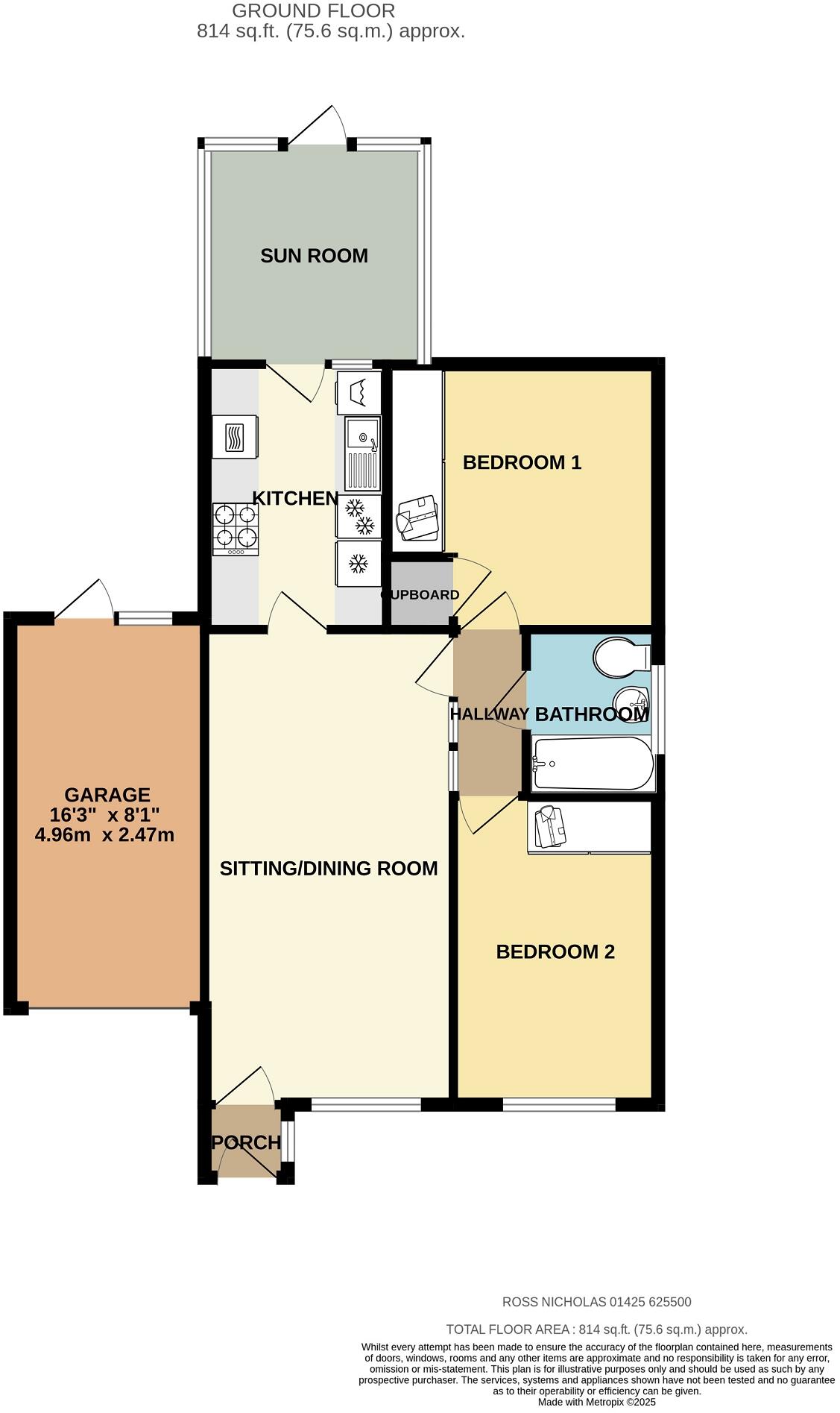 Blair Close, New Milton, Hampshire. BH25 5UP floorplan