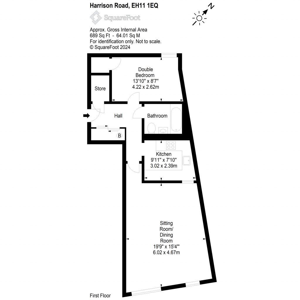 71/10 Harrison Road, Polwarth, Edinburgh, EH11 1EQ floorplan