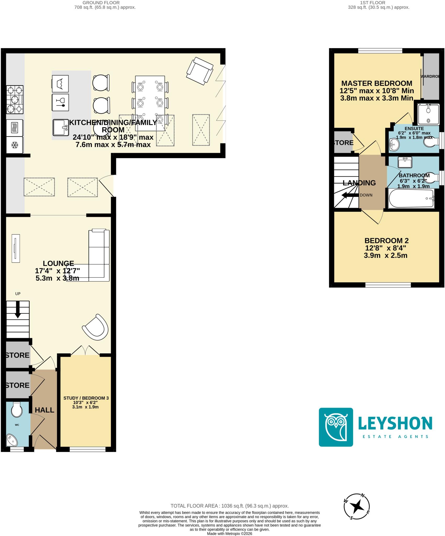 Bryn Dewi Sant, Miskin, CF72 floorplan