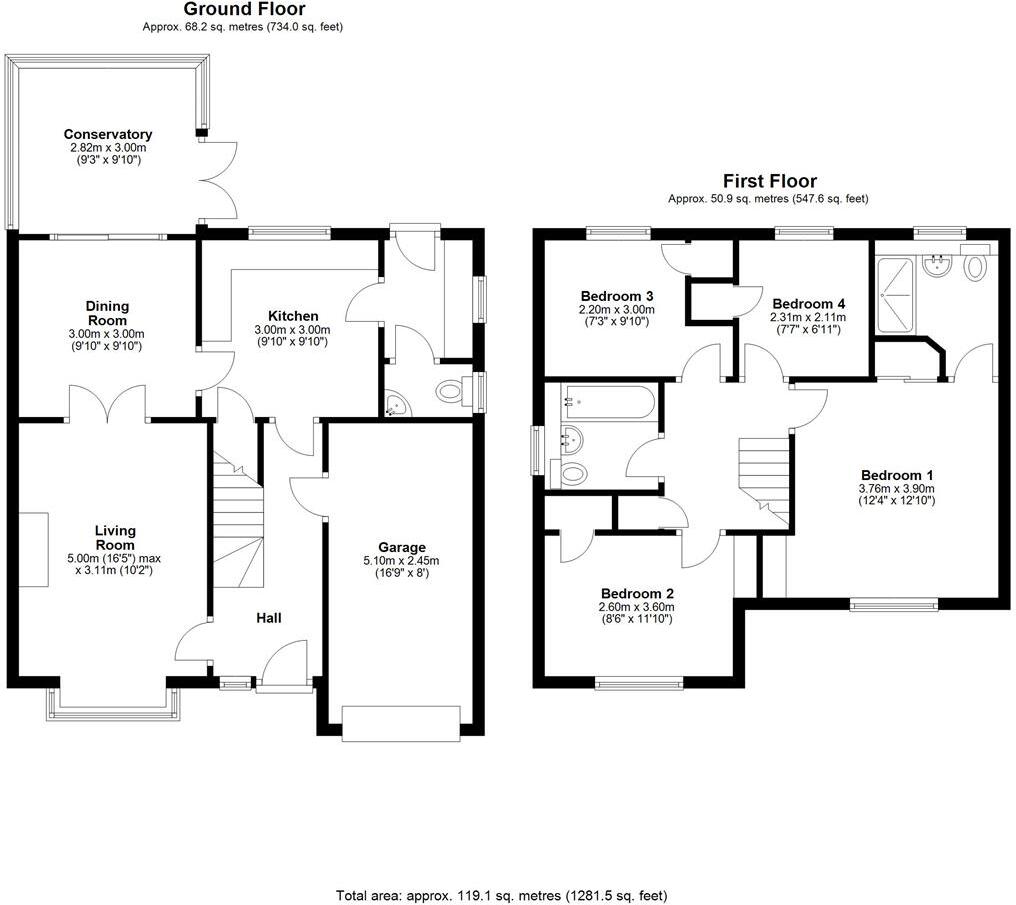 Collingwood Drive, Bowbrook, Shrewsbury floorplan
