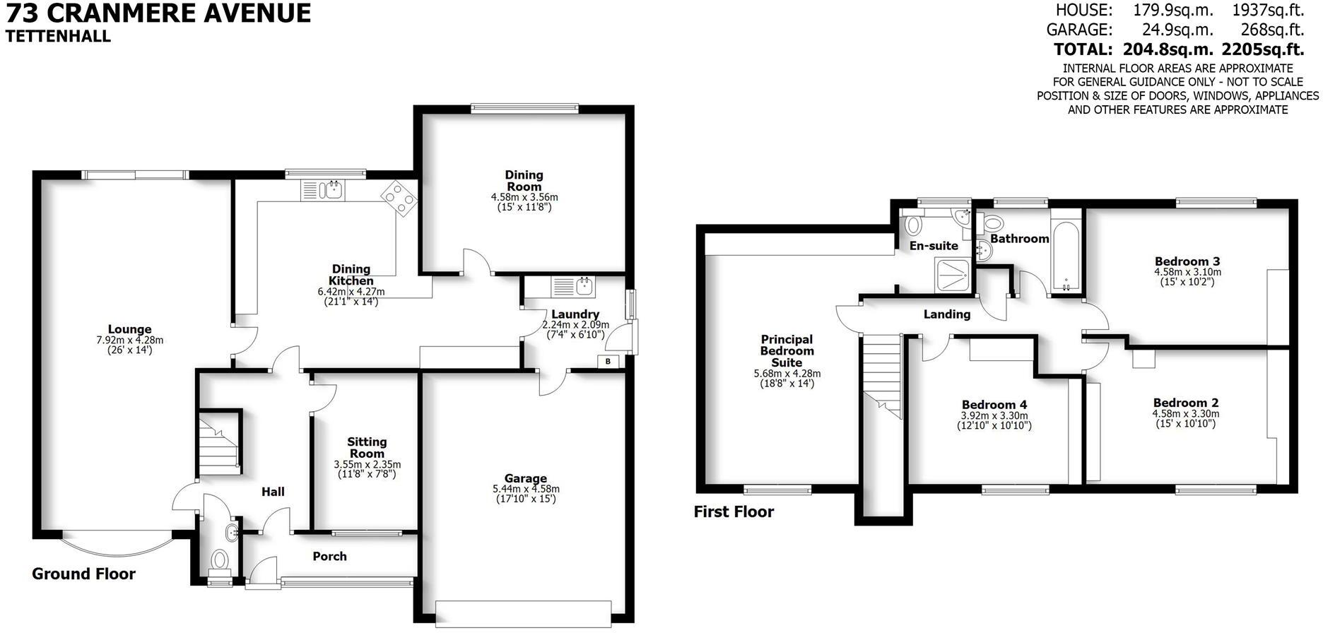 73 Cranmere Avenue, Tettenhall, Wolverhampton, WV6 8TR floorplan