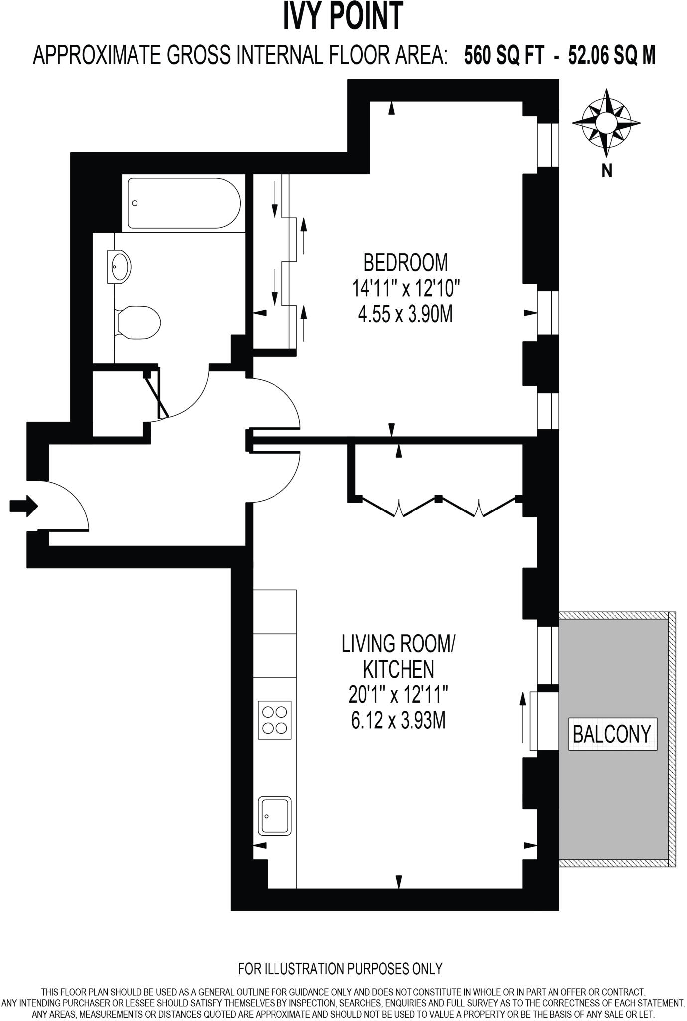 Ivy Point, Jefferson Plaza, Bow, E3 floorplan