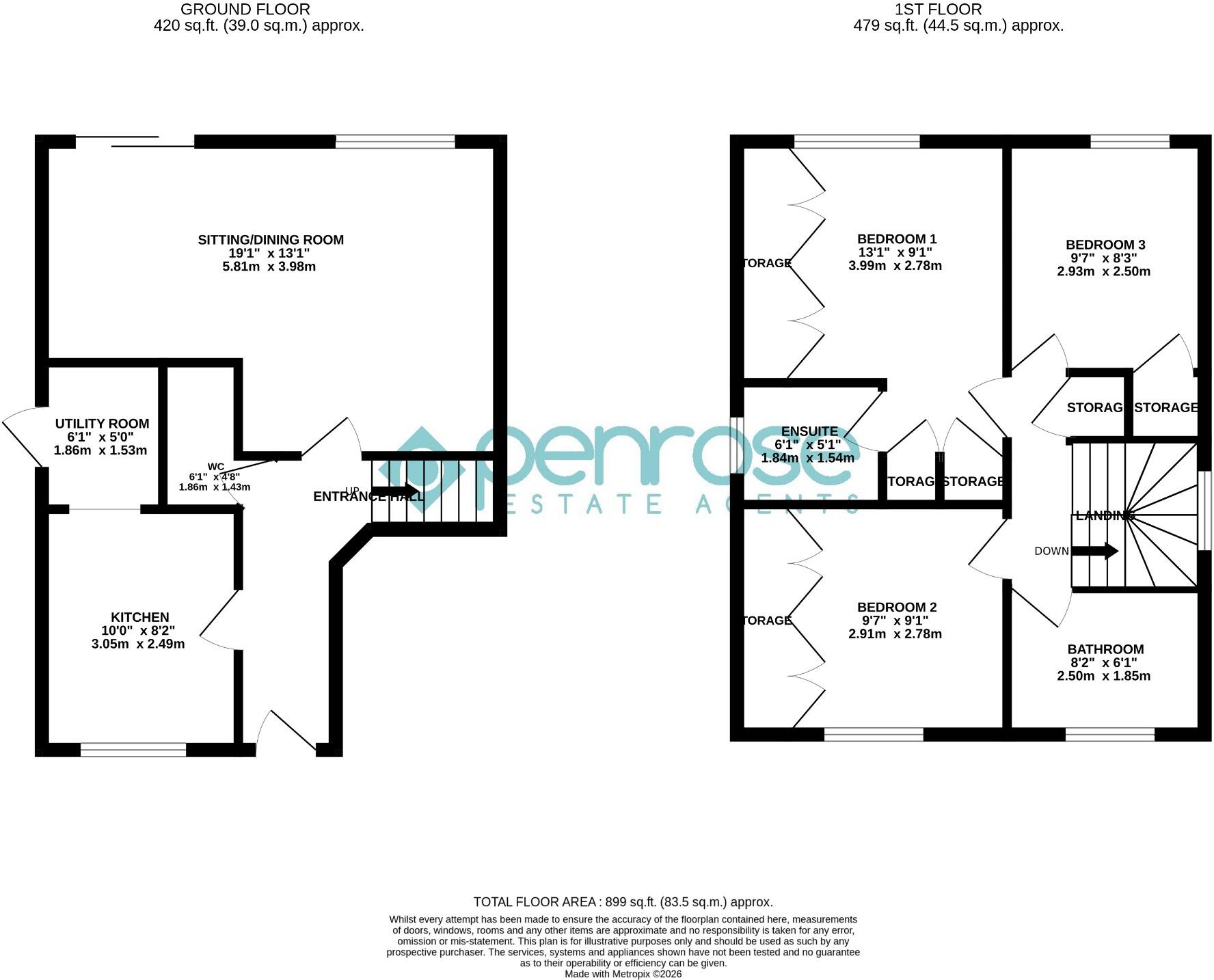 Skelton Close, Luton, Bedfordshire, LU3 4HF floorplan