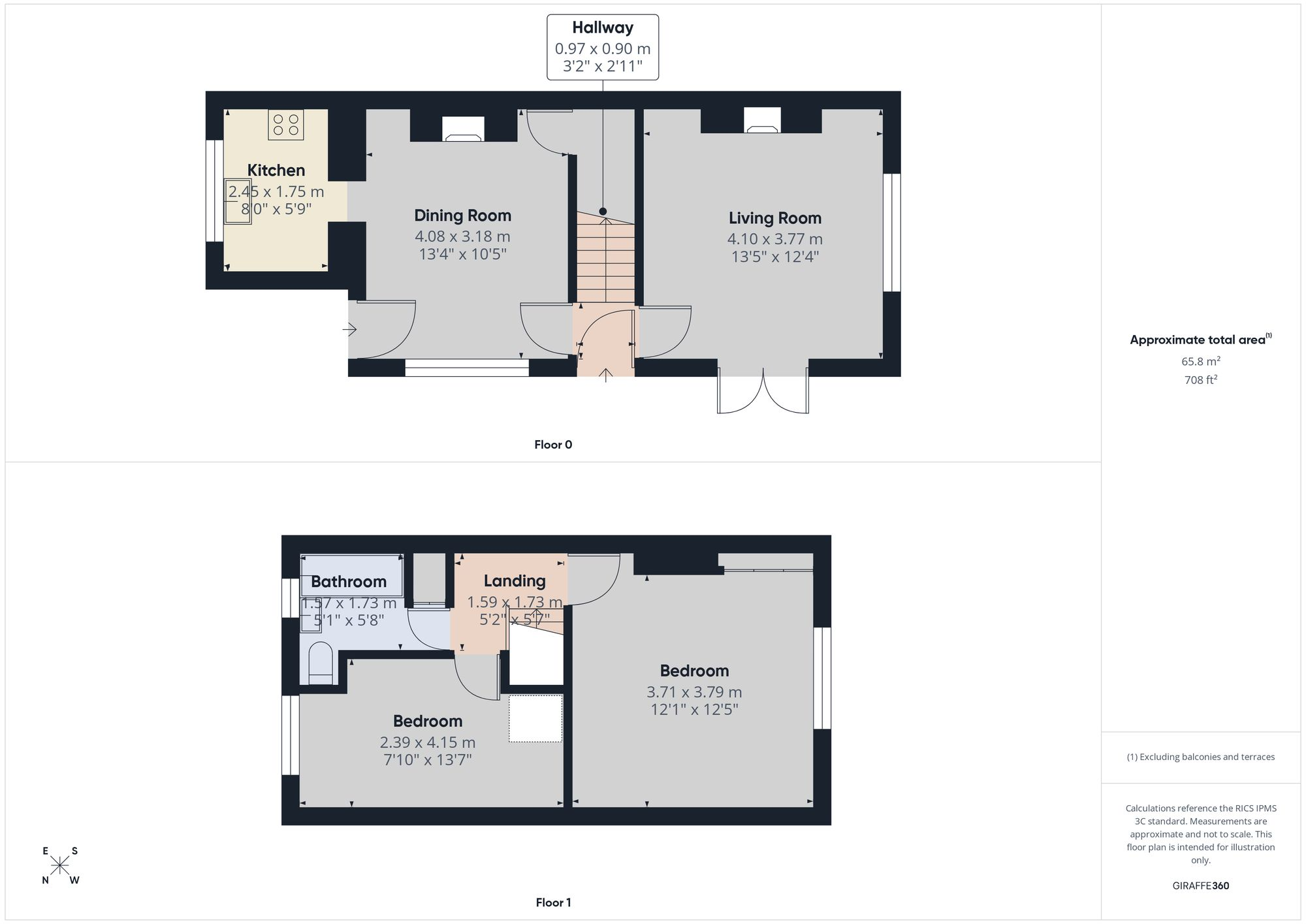 45 Birkhouse Road, Bailiff Bridge, Brighouse, HD6 4EW floorplan