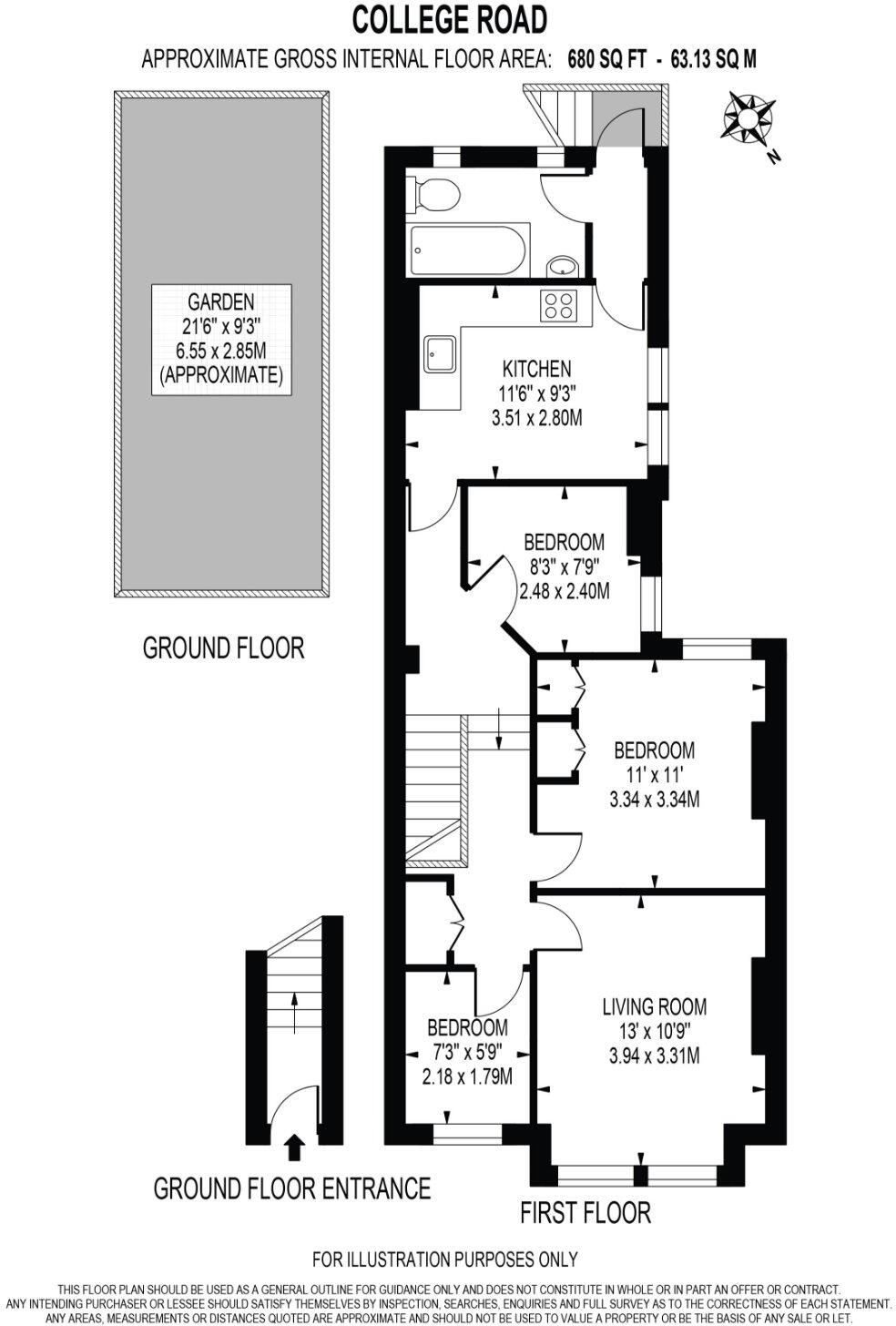 College Road, London, SW19 floorplan