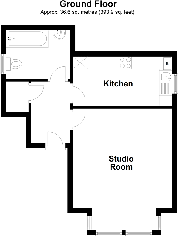 Flat 1, 26 St. James Road, Sutton, Surrey SM1 2TP floorplan