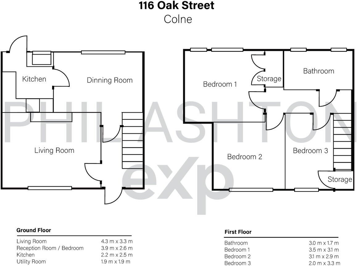 Oak Street, Colne, BB8 0BA floorplan