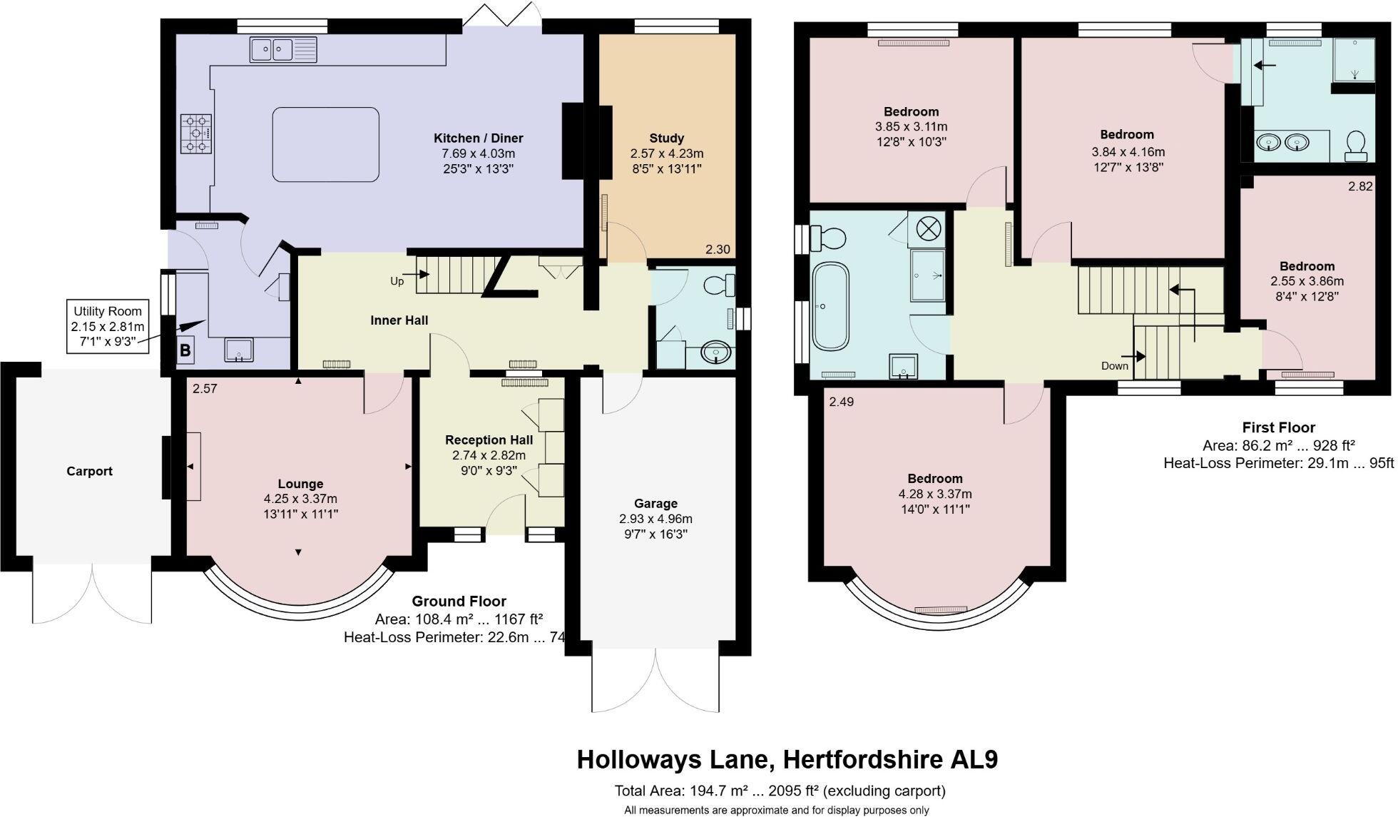 Holloways Lane, Welham Green, AL9 floorplan