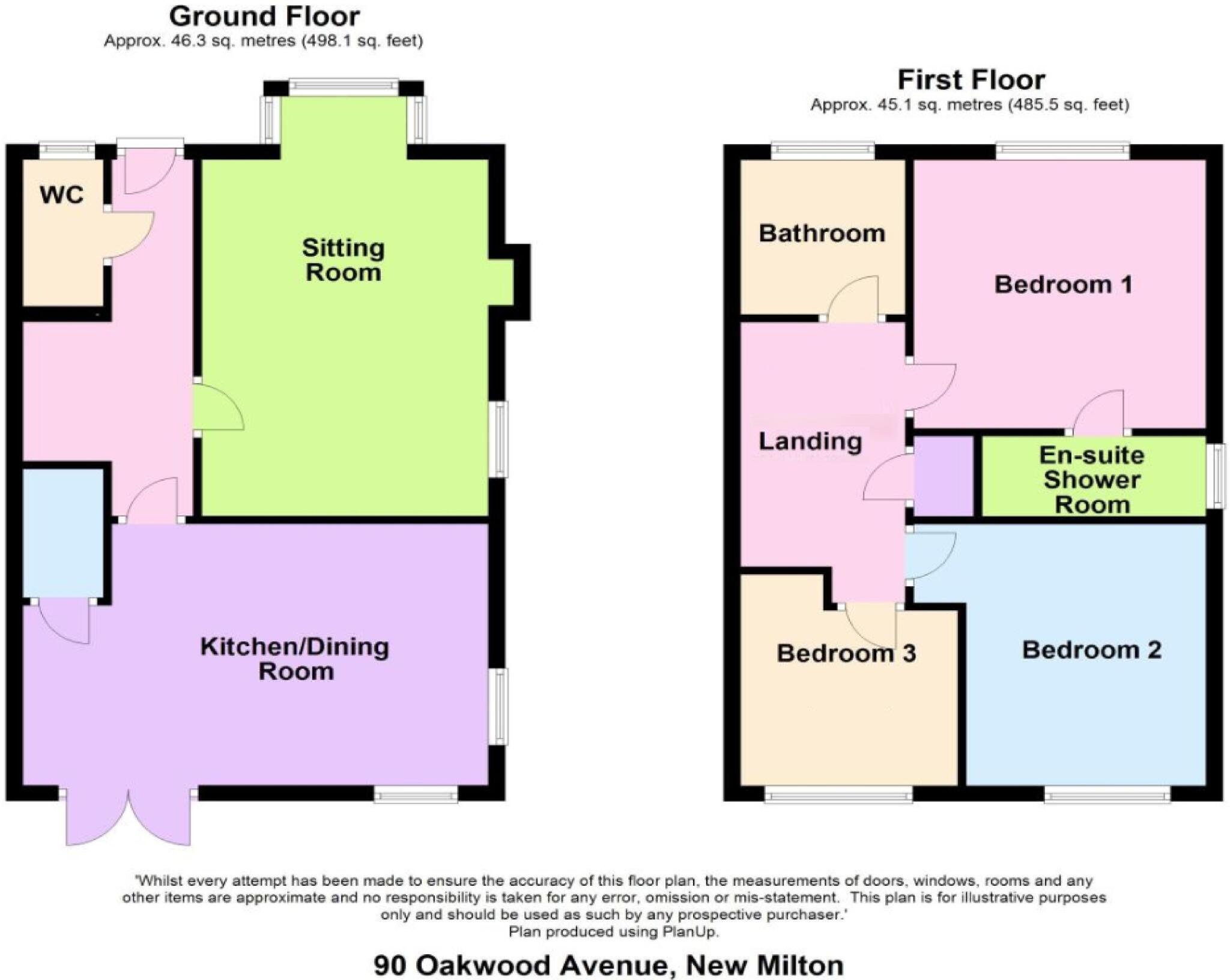 Oakwood Avenue New Milton Hampshire floorplan