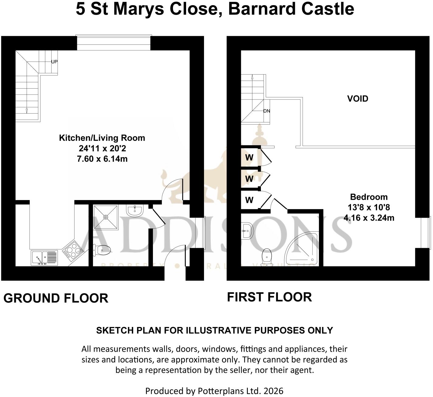 St. Marys Close, Barnard Castle, County Durham, DL12 floorplan