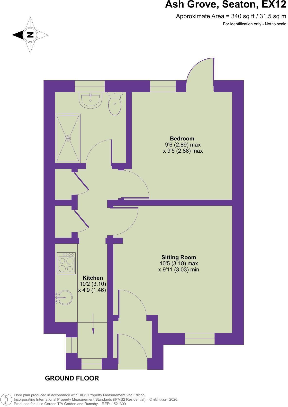 Ash Grove, Seaton, Devon floorplan