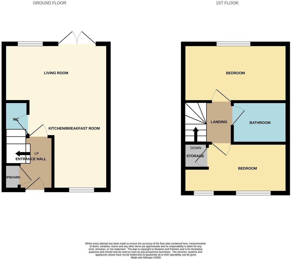 NN7 4GW, Underborough Way, Harpole, floorplan