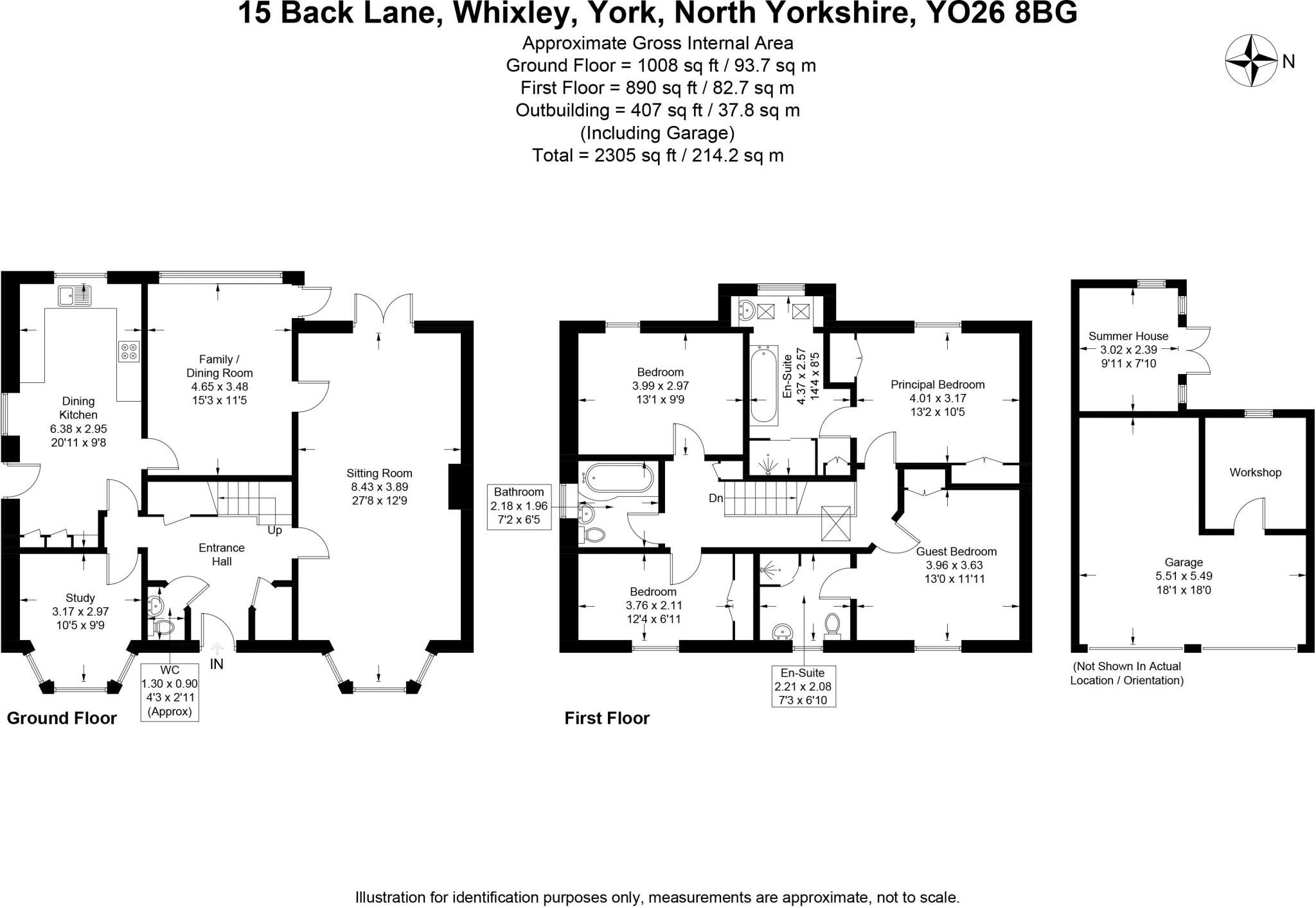 15 Back Lane, Whixley, York, North Yorkshire, YO26 8BG floorplan
