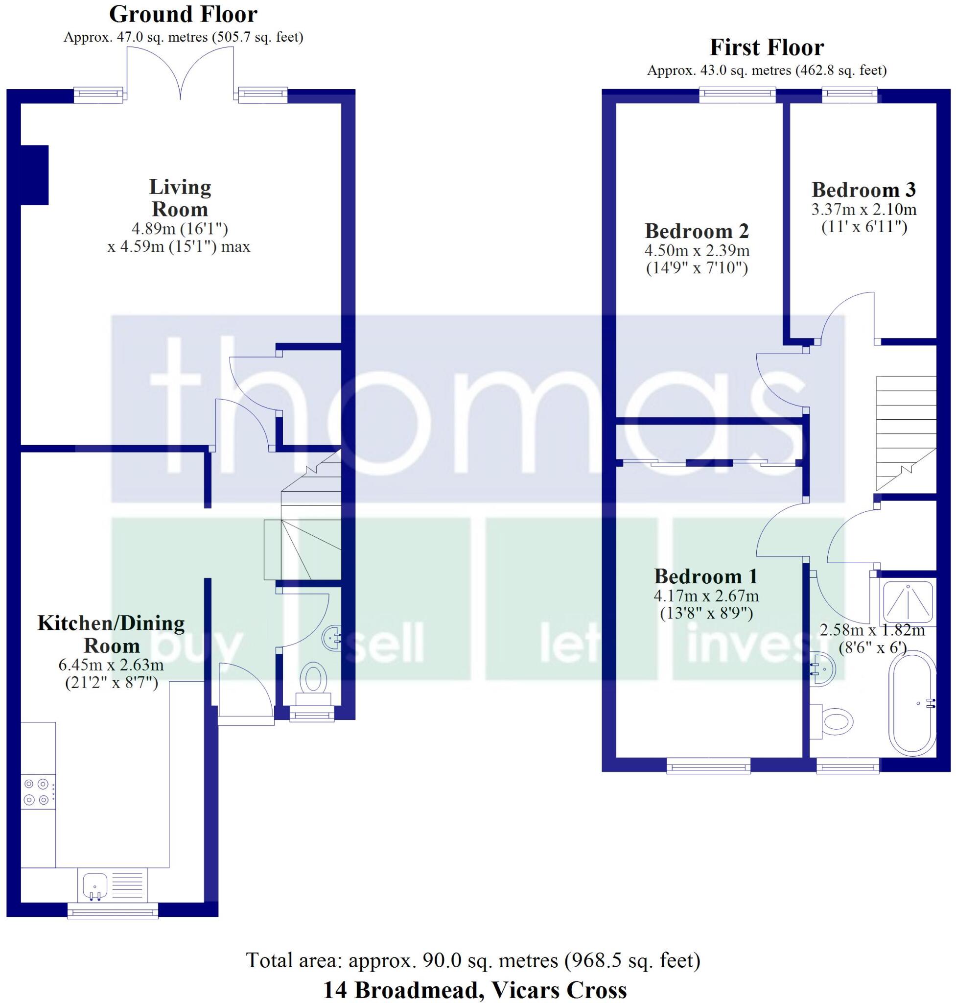 Broadmead, Vicars Cross floorplan