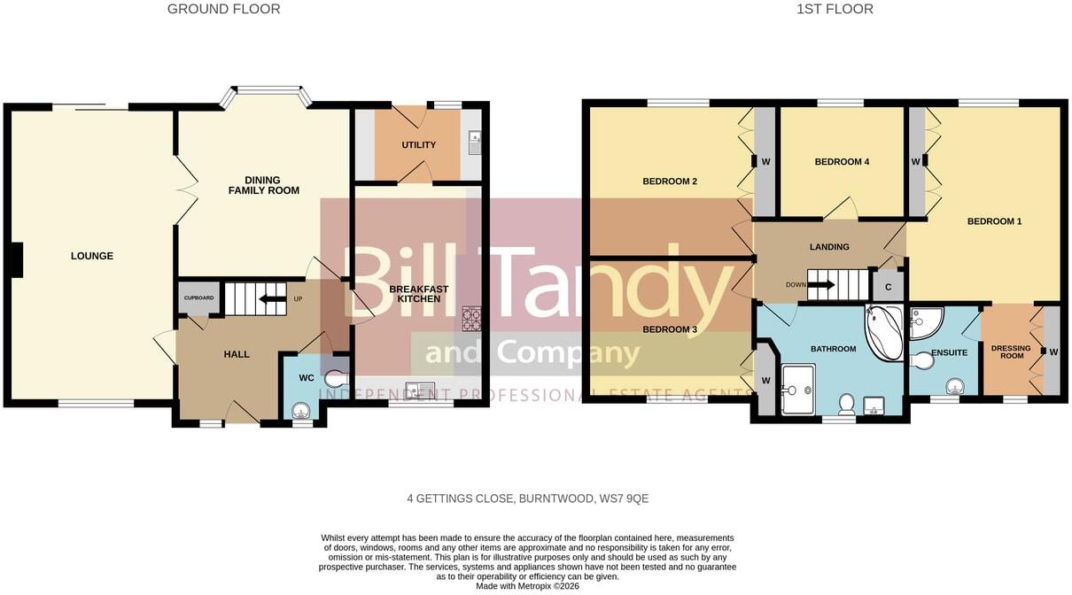 Gettings Close, Burntwood, WS7 floorplan