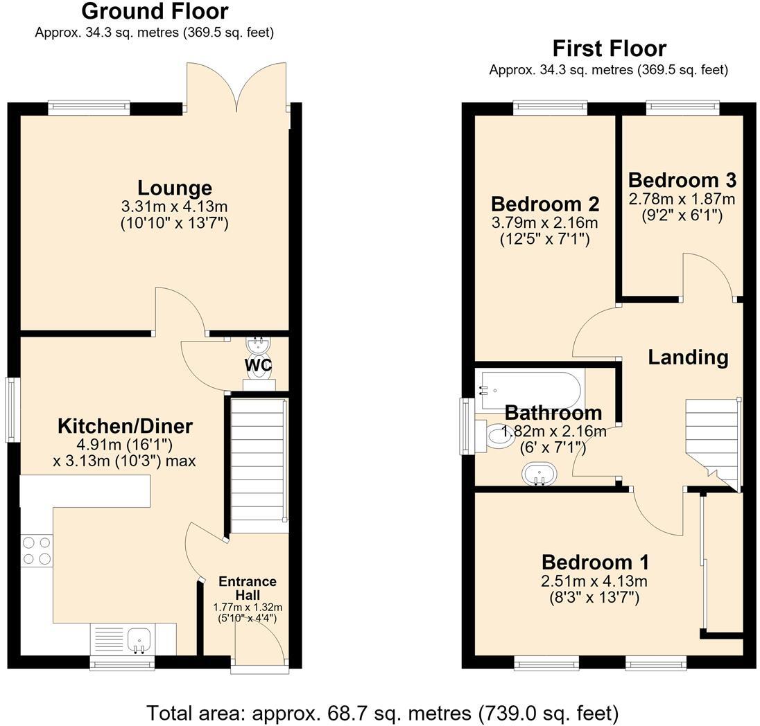 Coggle Close, Louth floorplan