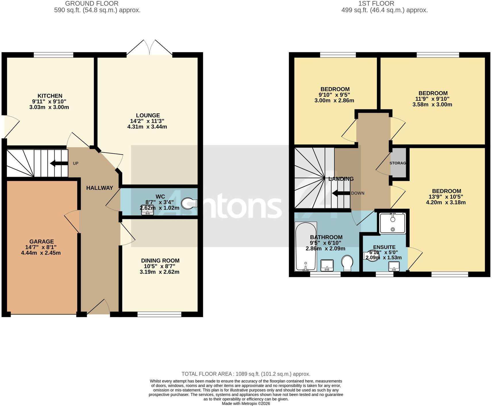 Rothwell Gardens, Golborne, WA3 floorplan