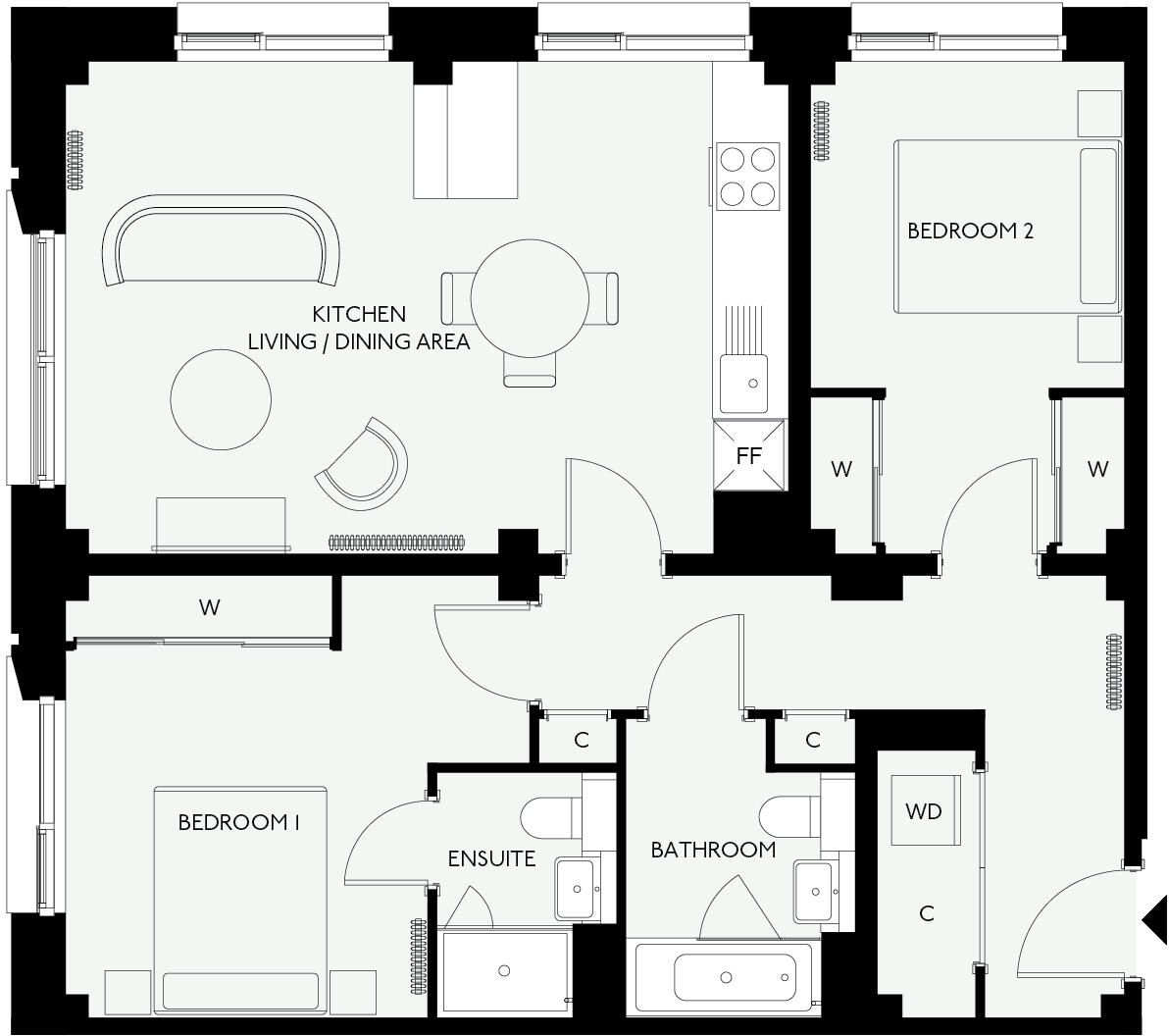 Eades Apartments, Selborne Road, London, E17 7GD floorplan