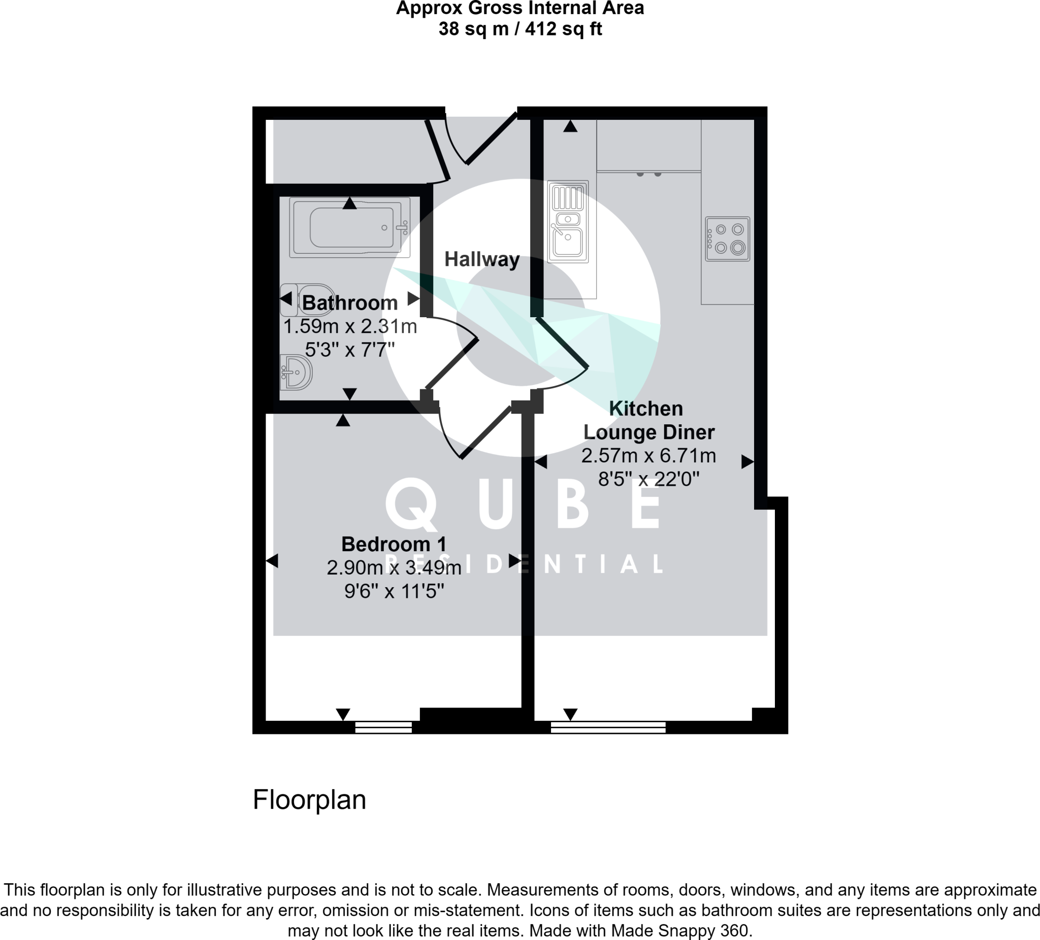 The Courtyard, 3 Stanhope St, Liverpool, L8 floorplan