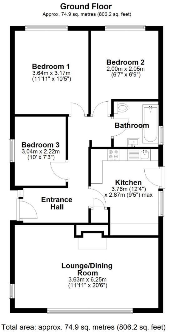 Willow Close, Porthcawl, Bridgend County Borough, CF36 5AB floorplan