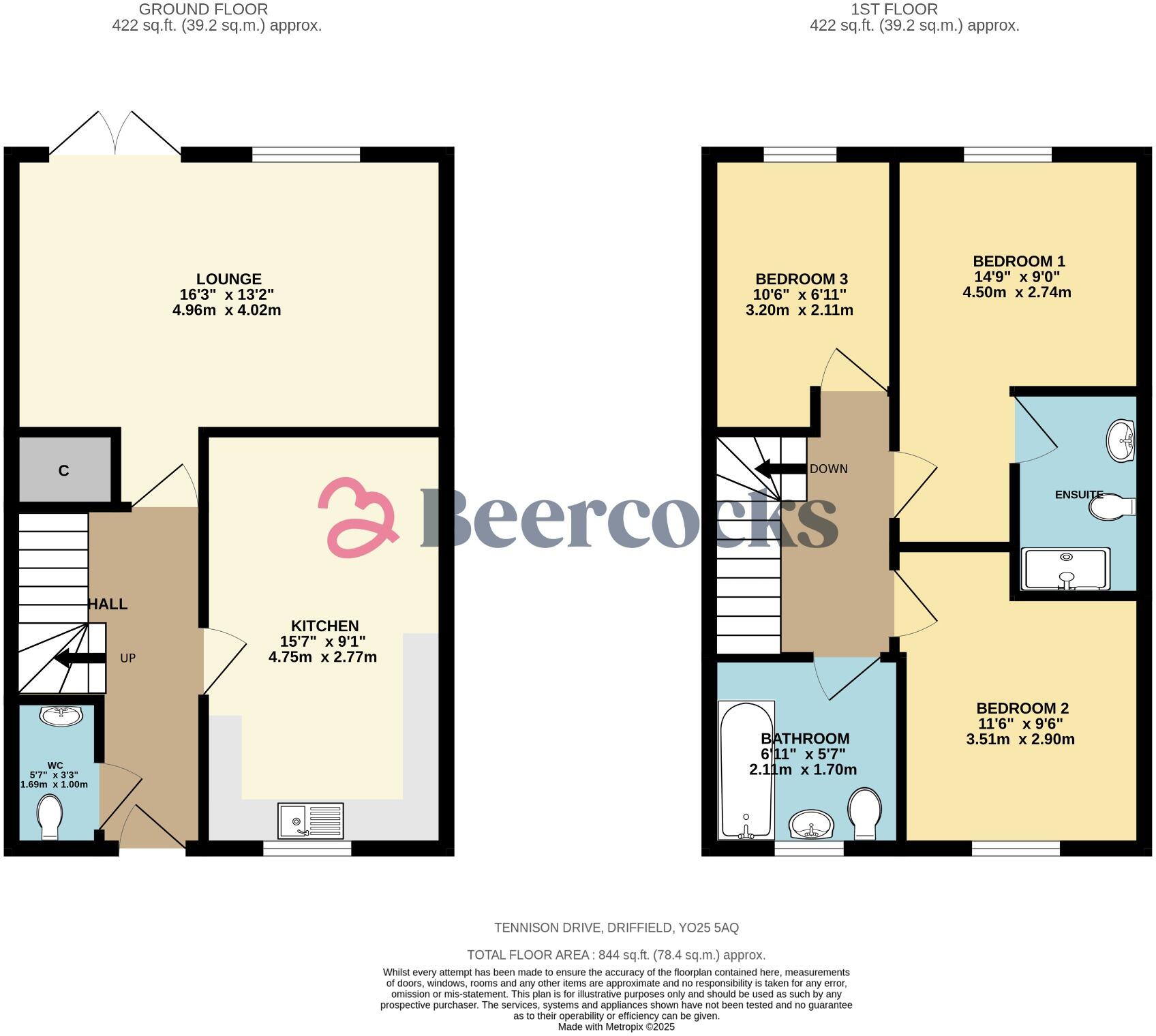 Tennison Drive, Driffield, YO25 5AQ floorplan