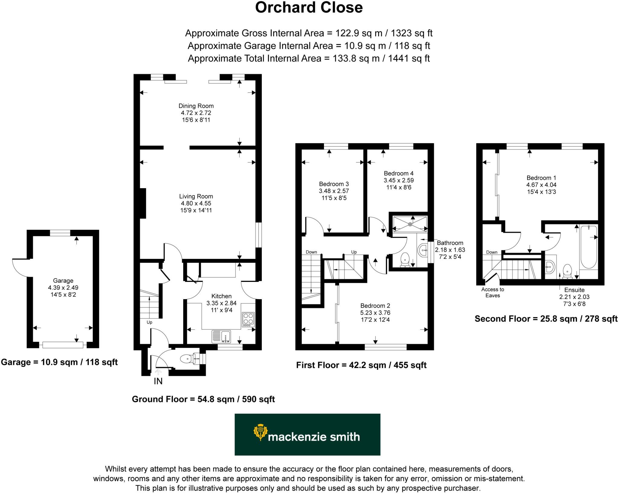 Orchard Close, Ash Vale, Guildford, Surrey, GU12 floorplan