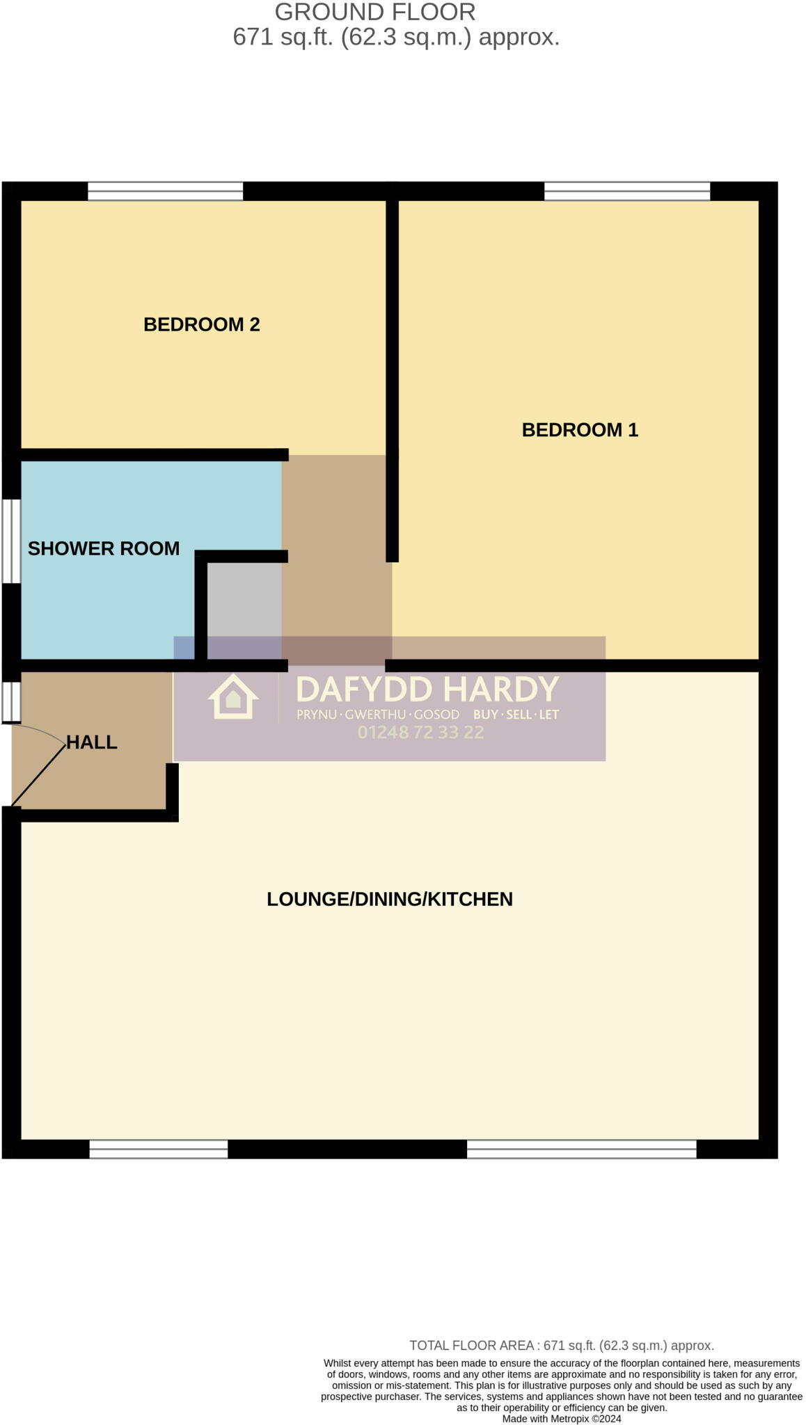 Caer Eglwys, Llanrug, Caernarfon, Gwynedd, LL55 floorplan