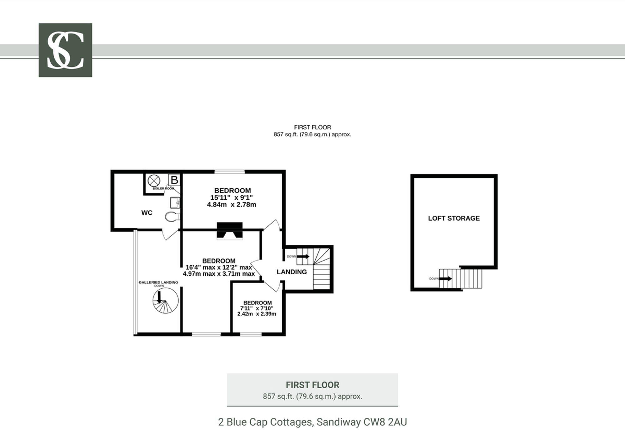 2 Blue Cap Cottages, Chester Road, Sandiway, CW8 2AU floorplan