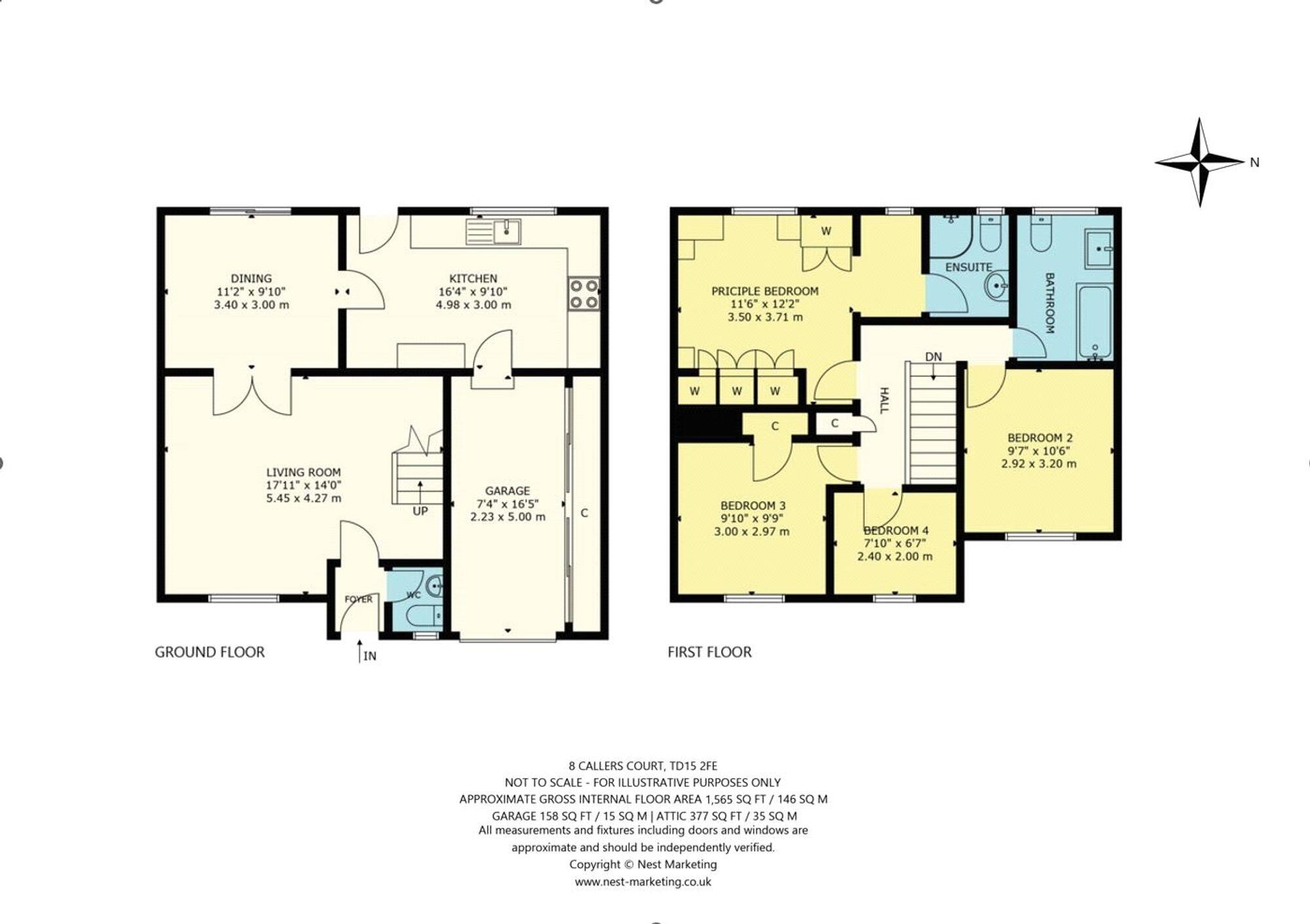 8 Callers Court, Tweedmouth, Berwick-Upon-Tweed, TD15 2FE floorplan