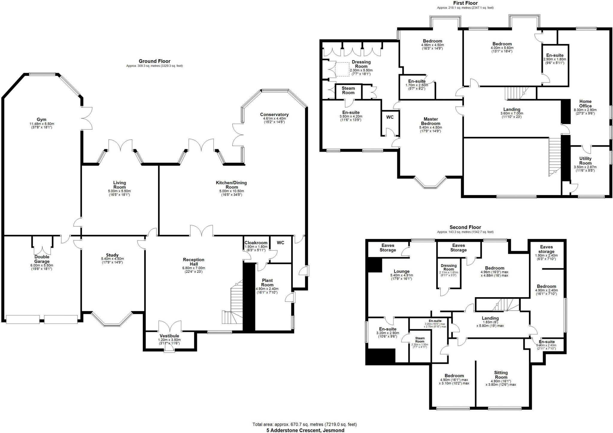 5 Adderstone Crescent, Jesmond, Newcastle upon Tyne floorplan