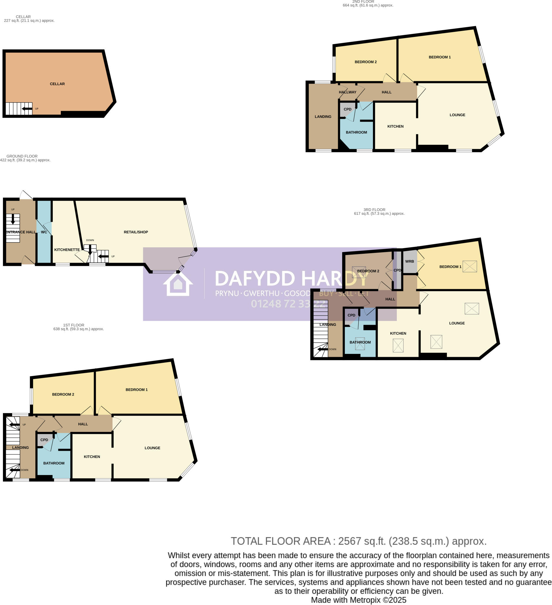 Bridge Street ( & 4 North Penrallt), Caernarfon, Gwynedd, LL55 floorplan