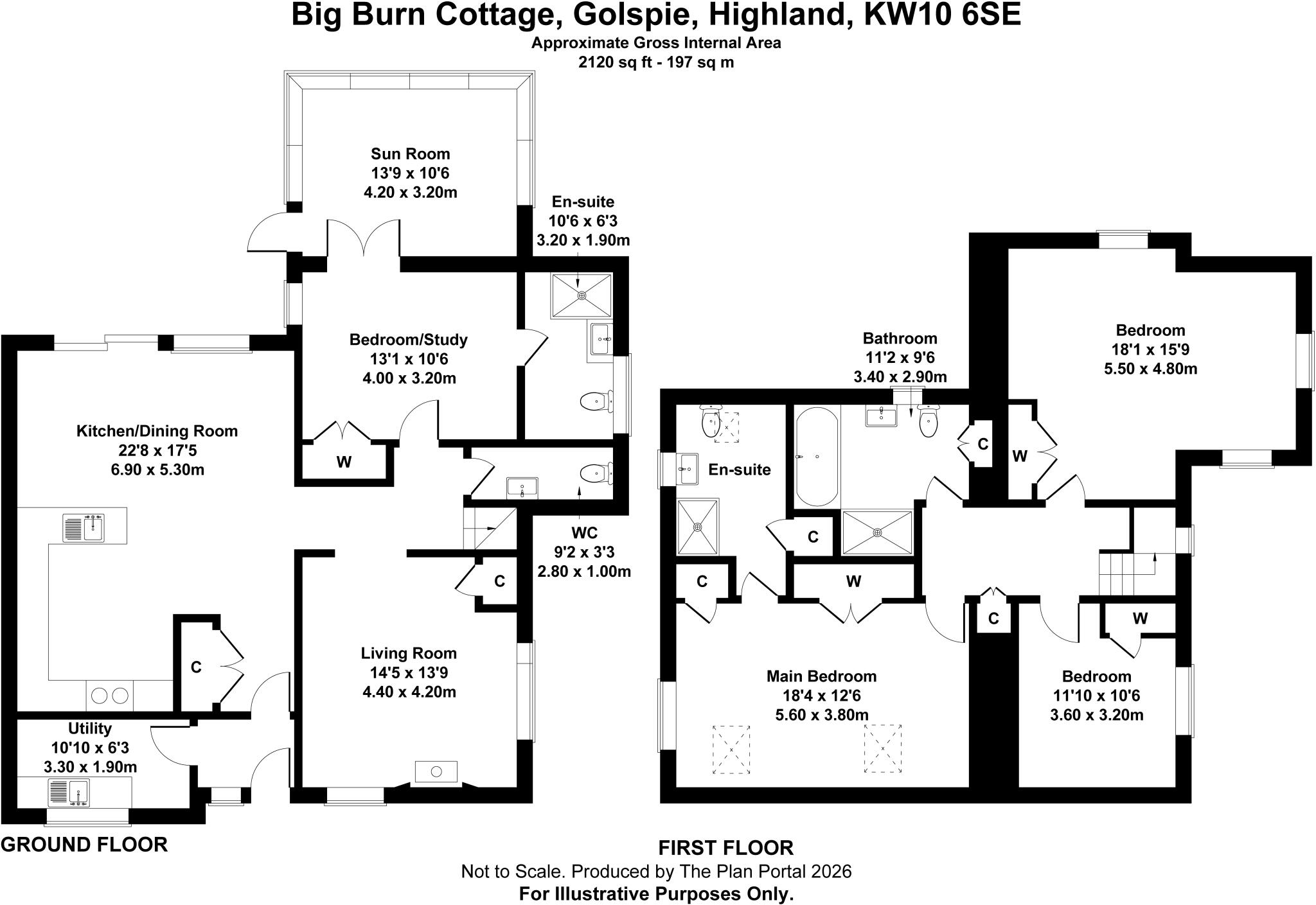 Big Burn Cottage, Golspie, Highland, KW10 floorplan