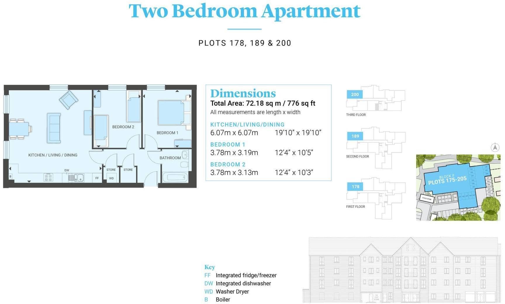Plot 185, Flat 43 Henry Hall Court, Courage Avenue, Alton, GU34 1UH floorplan