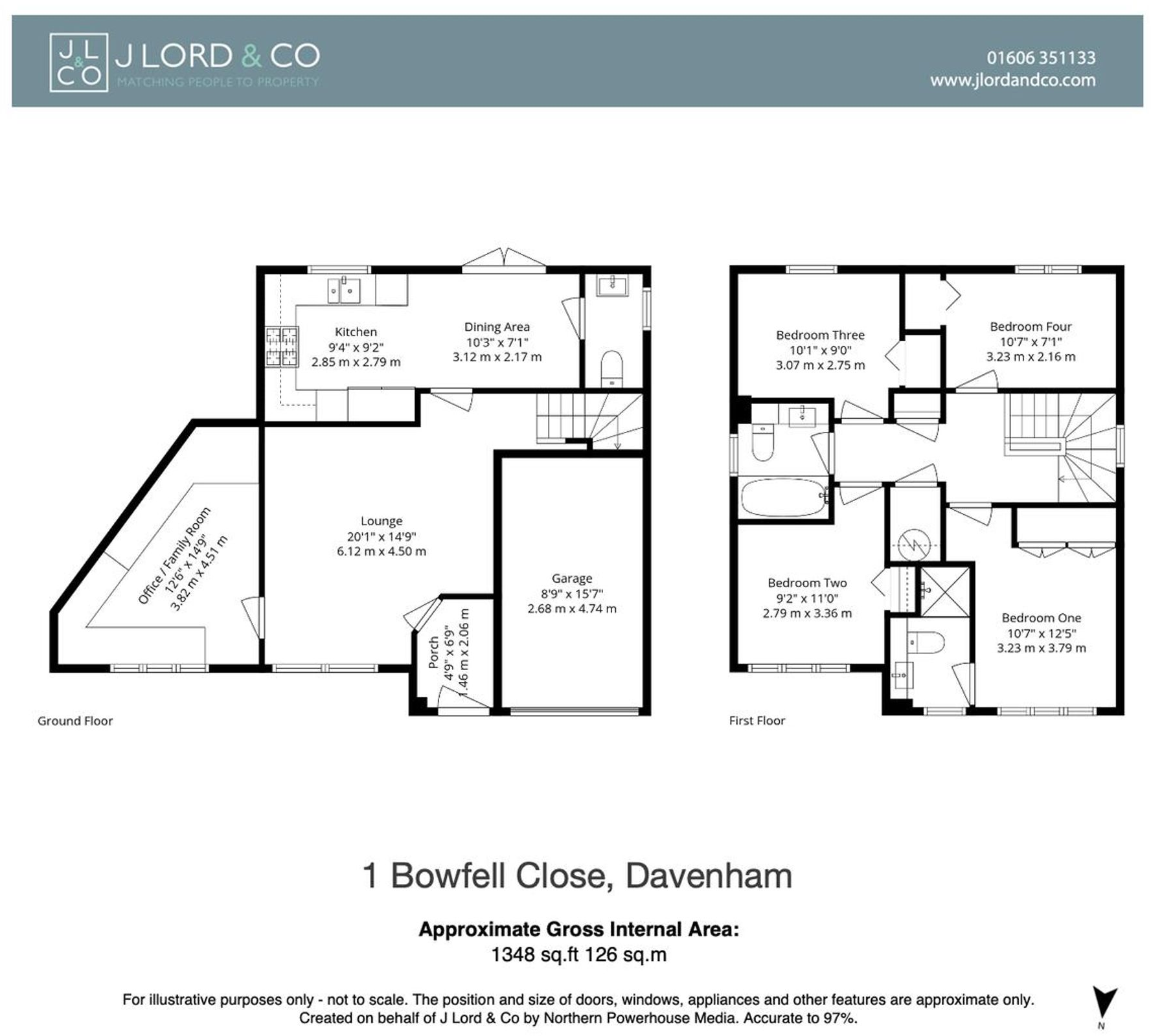 1 Bowfell Close, Davenham, Cheshire, CW9 8XE floorplan