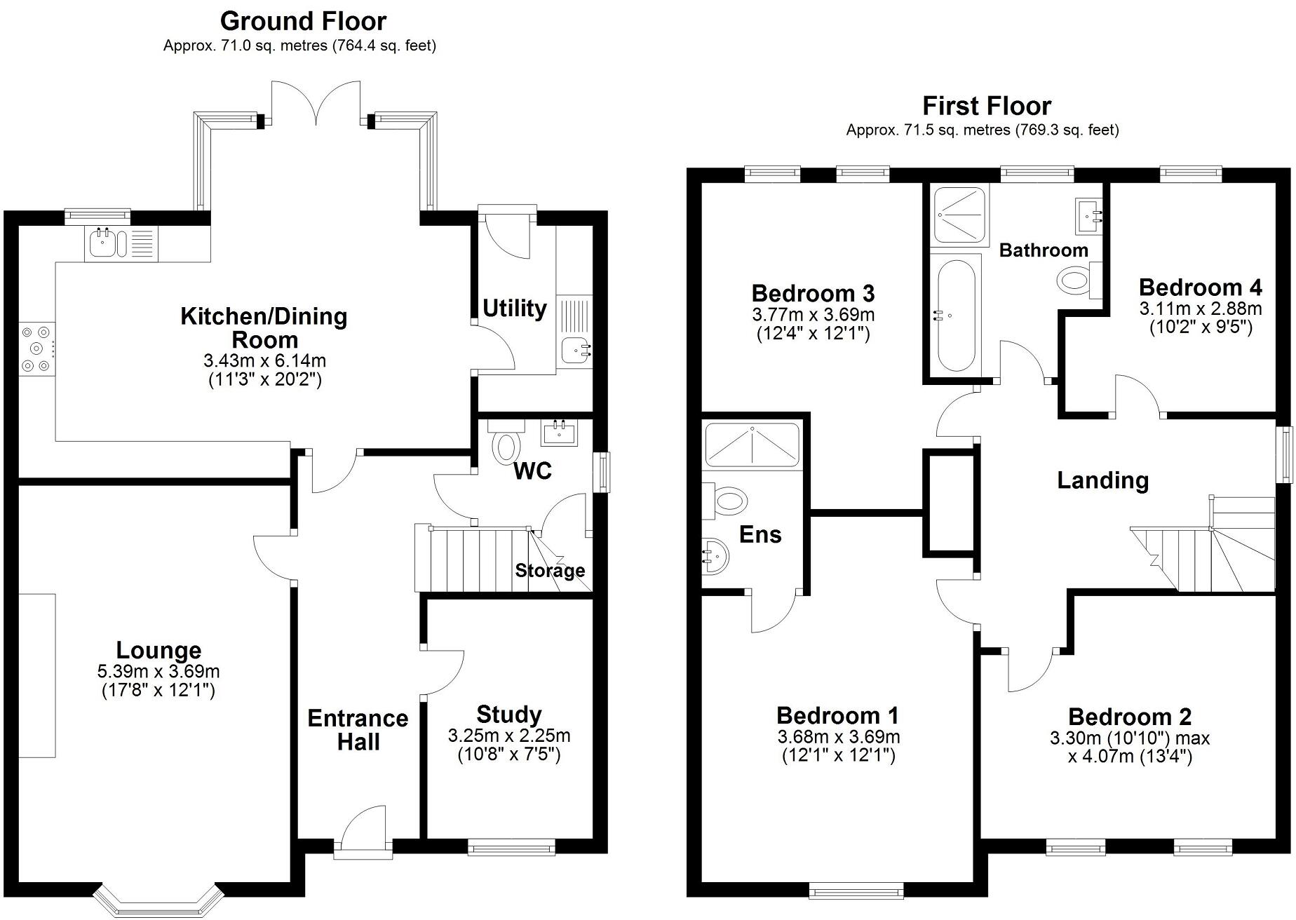 Clos Yr Ysgol, Dinas Powys, Vale of Glam. CF64 4RJ floorplan